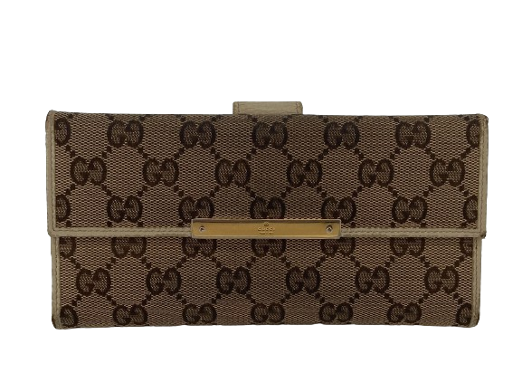 Gucci Long Wallet Beige GG Monogram