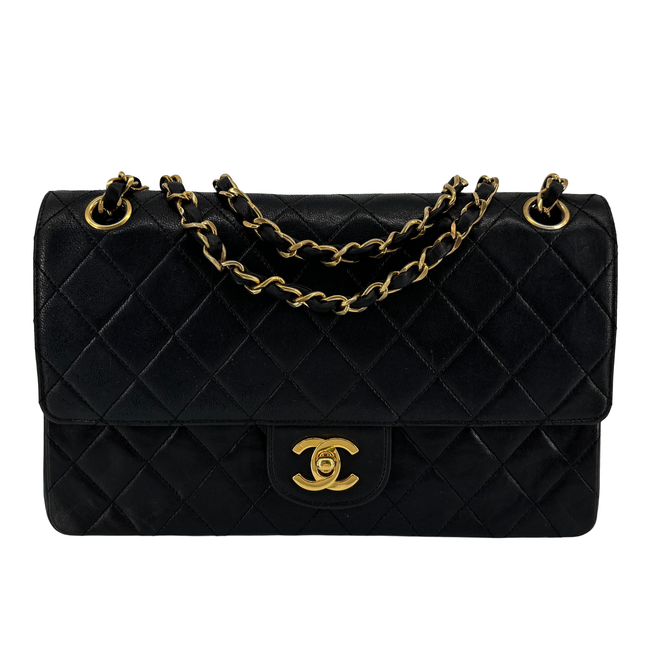 Chanel Timeless / Classique Double Flap Bag Black Matelassé Leather Medium incl. Dustbag