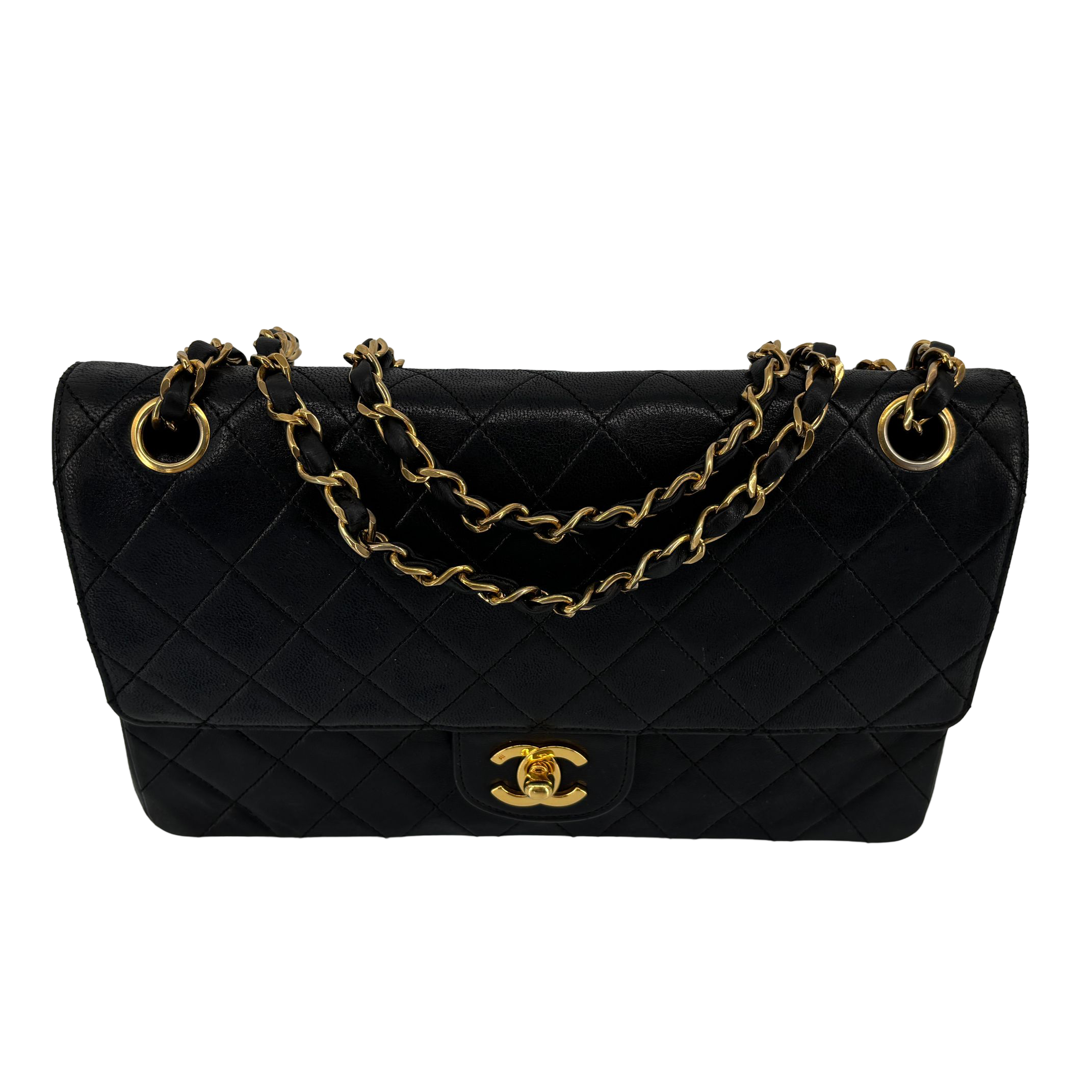 Chanel Timeless / Classique Double Flap Bag Black Matelassé Leather Medium incl. Dustbag