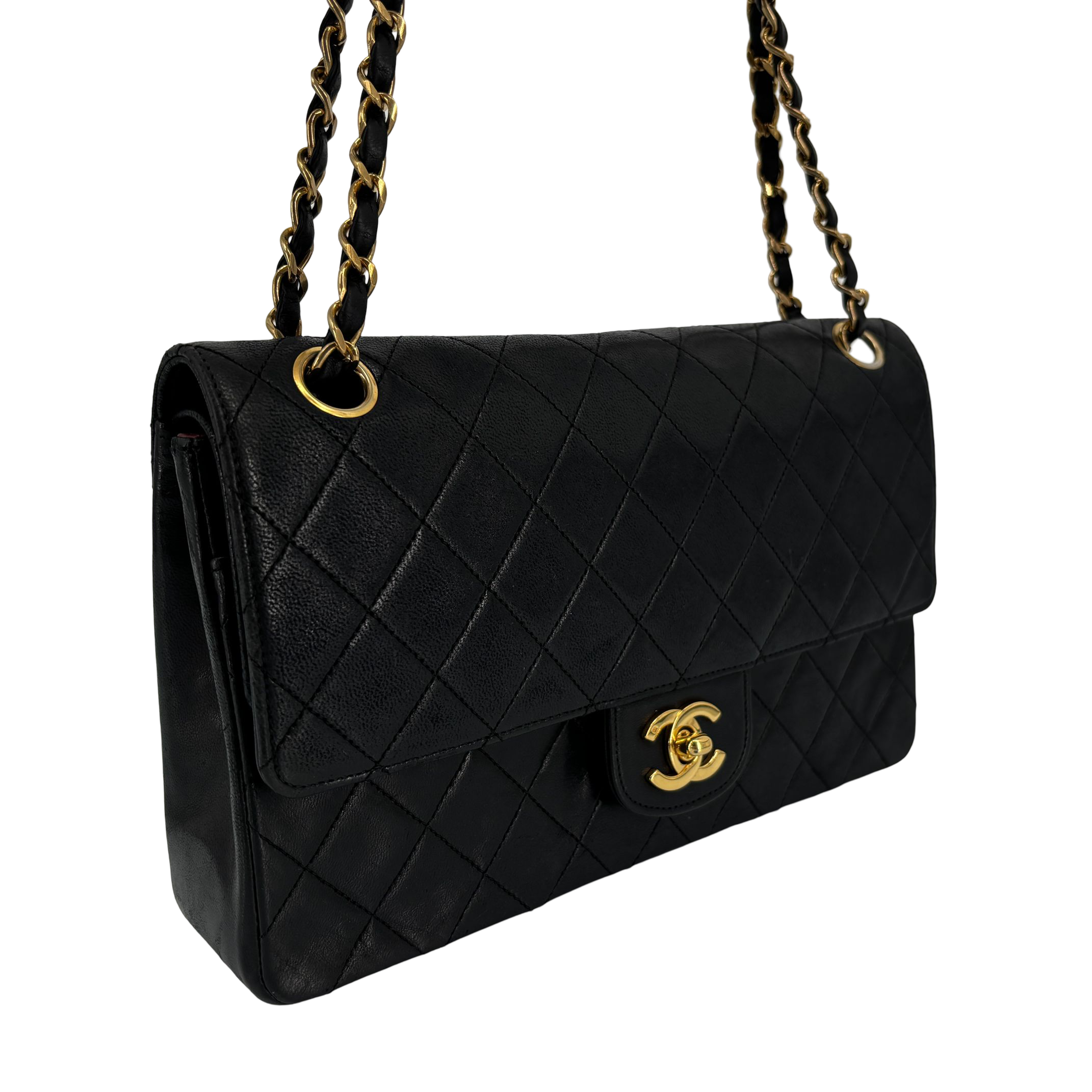 Chanel Timeless / Classique Double Flap Bag Black Matelassé Leather Medium incl. Dustbag