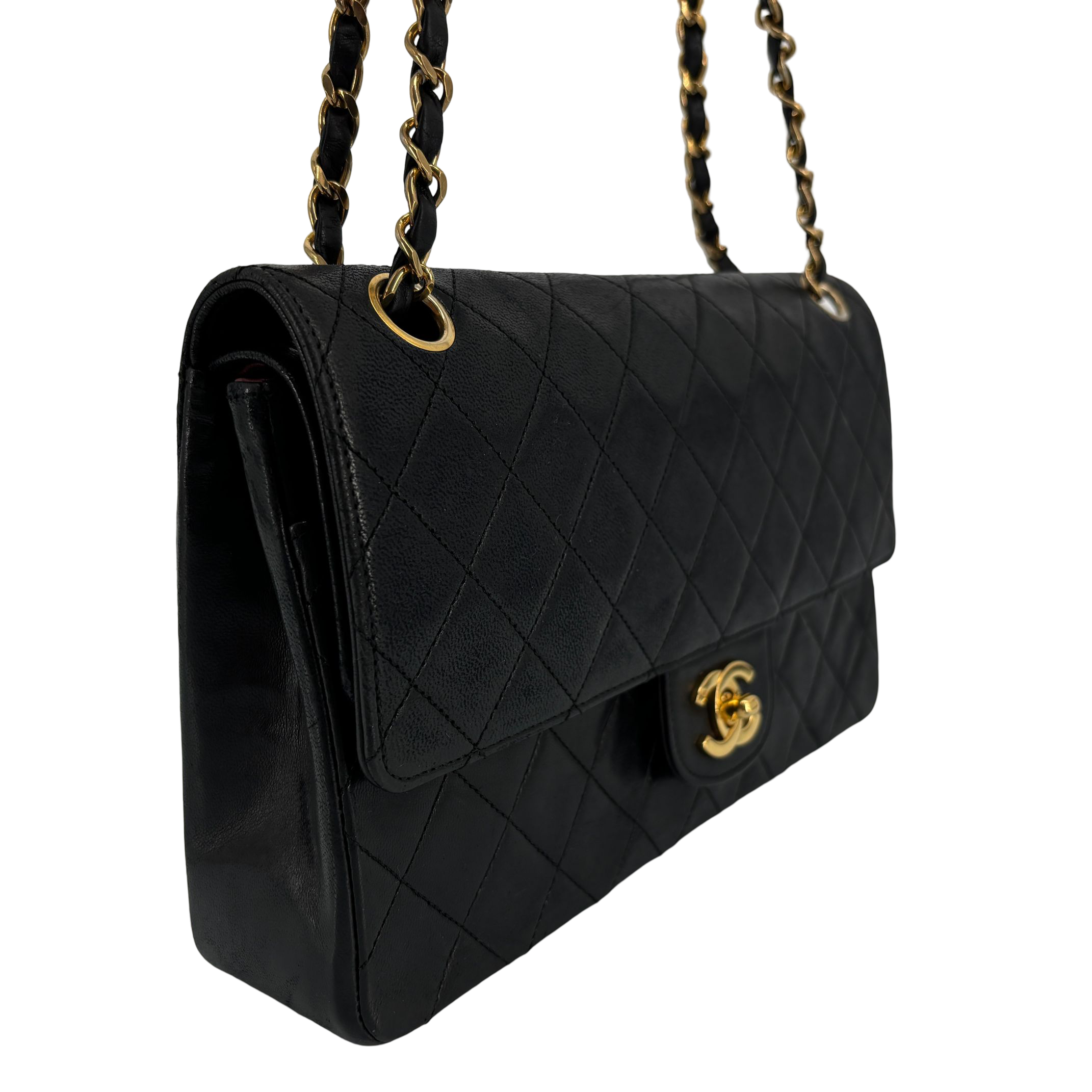 Chanel Timeless / Classique Double Flap Bag Black Matelassé Leather Medium incl. Dustbag