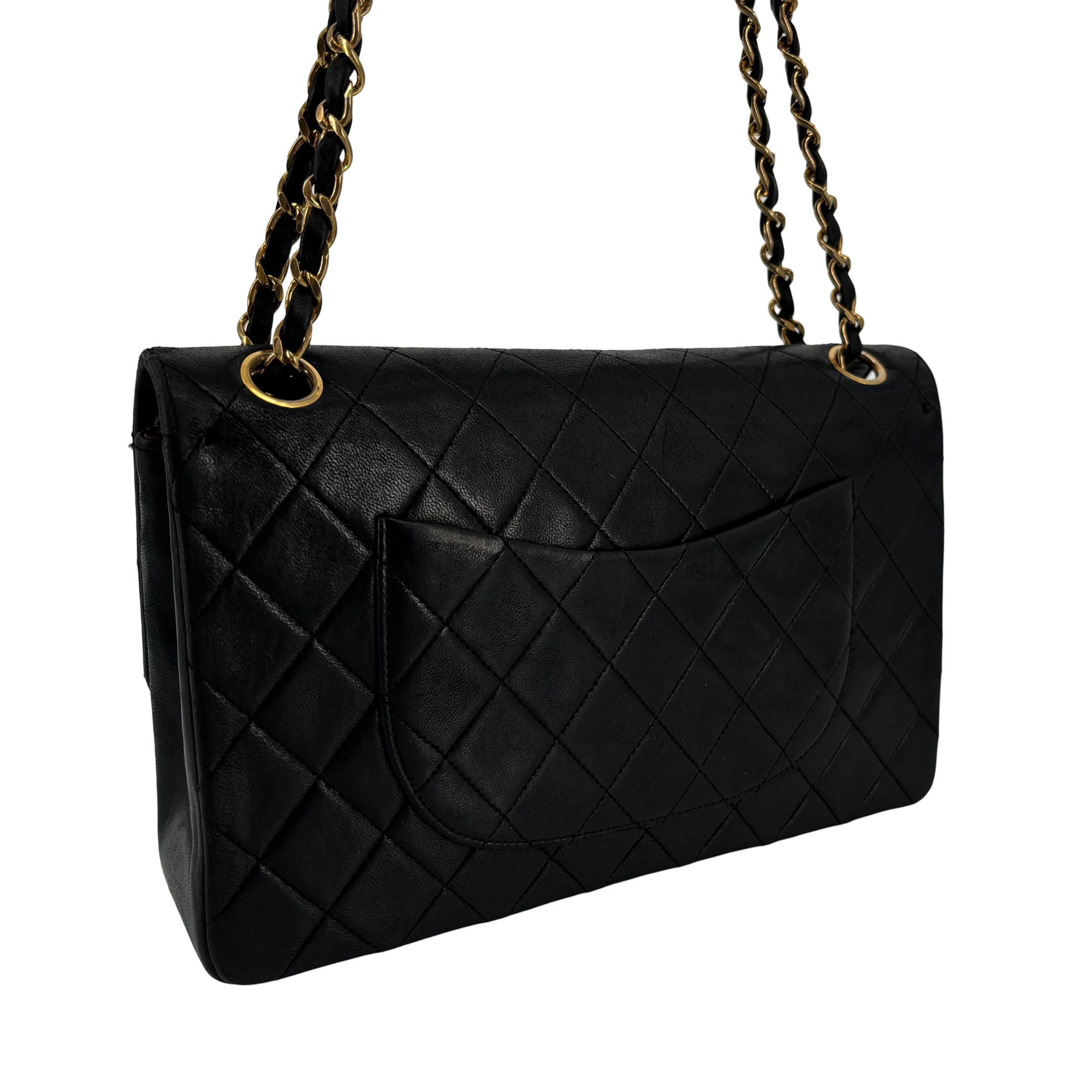 Chanel Timeless / Classique Double Flap Bag Black Matelassé Leather Medium incl. Dustbag