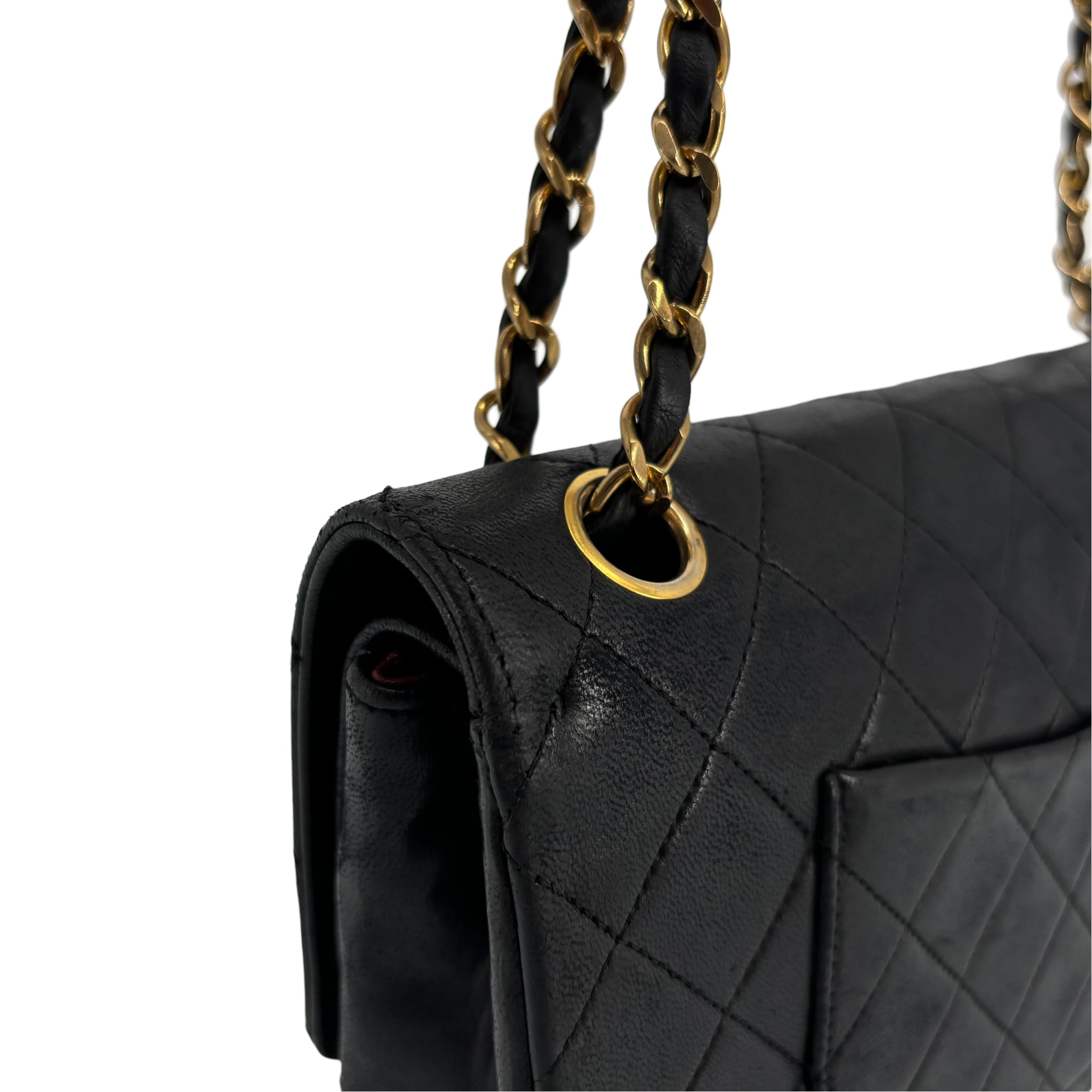 Chanel Timeless / Classique Double Flap Bag Black Matelassé Leather Medium incl. Dustbag