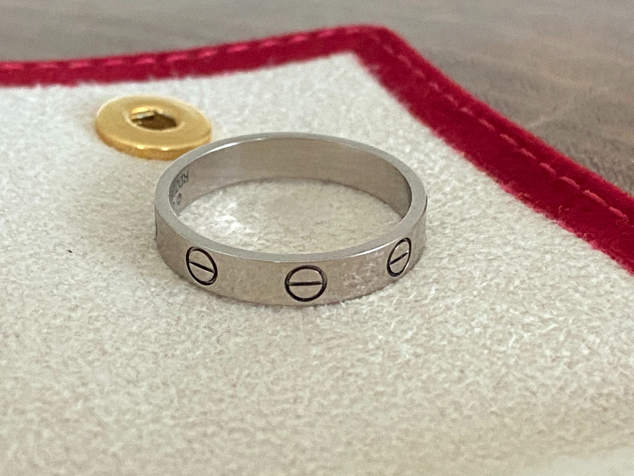 Cartier Love Ring White Gold Size 54