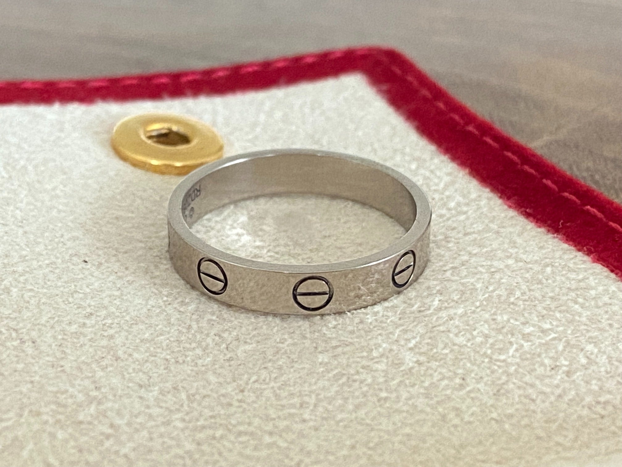 Cartier Love Ring White Gold Size 54