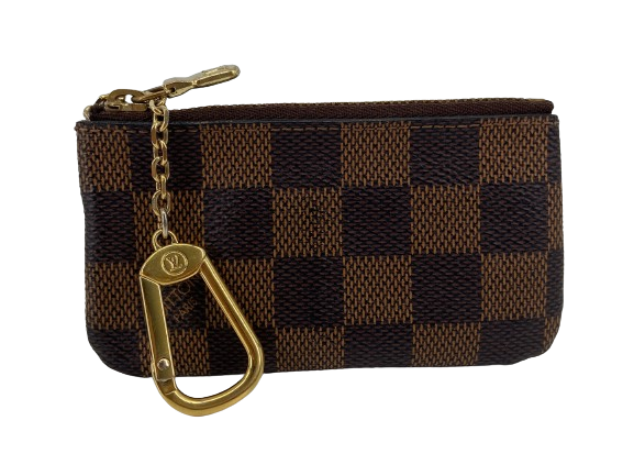 Louis Vuitton Pochette Cles Key Pouch Damier Ebene Canvas