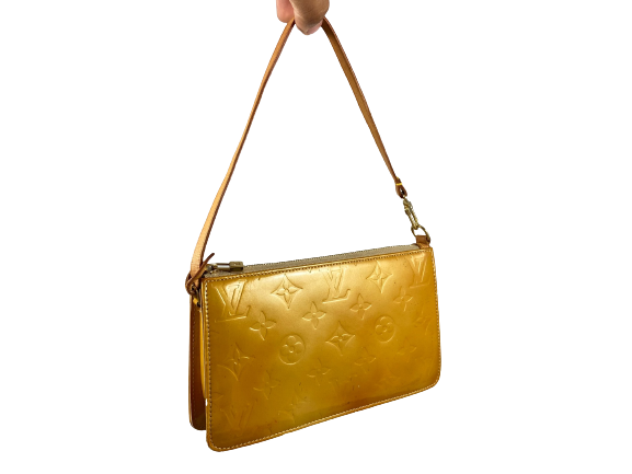 Louis Vuitton Pochette Lexington Yellow Vernis Monogram Leather