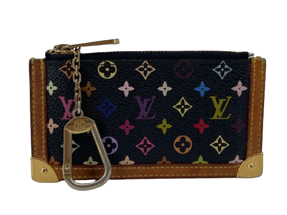 Louis Vuitton Pochette Cles Key Pouch Murakami Multicolor Black