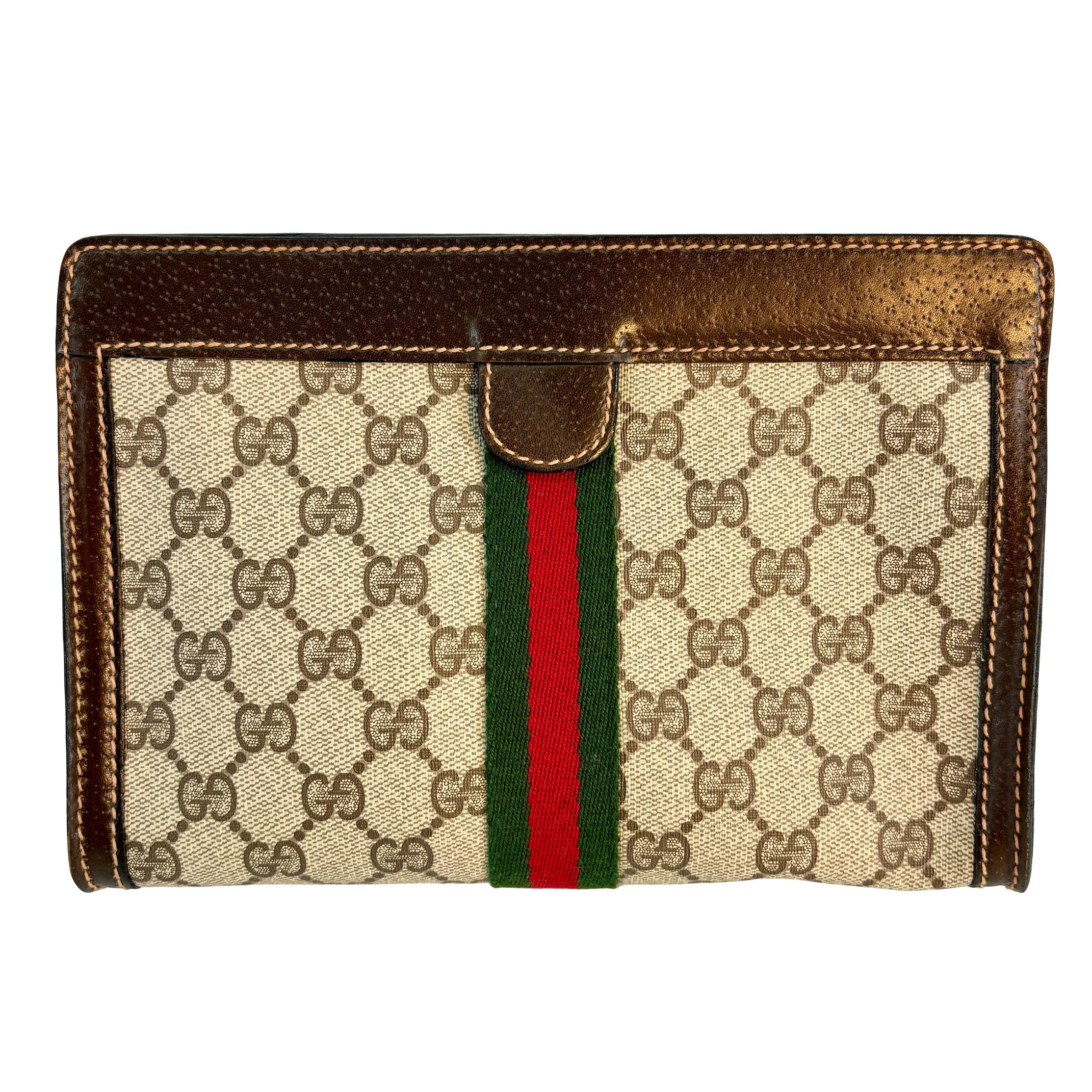 Gucci Parfums Toiletry Pouch / Clutch Beige GG Supreme Canvas
