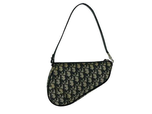 Christian Dior Saddle Pochette / Mini / Hobo Bag Black Trotter Monogram