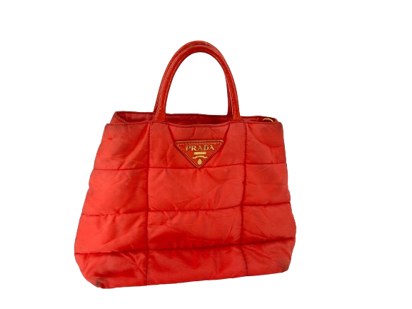 Prada Tessuto Quilted Nylon Hand / Tote Bag Pink