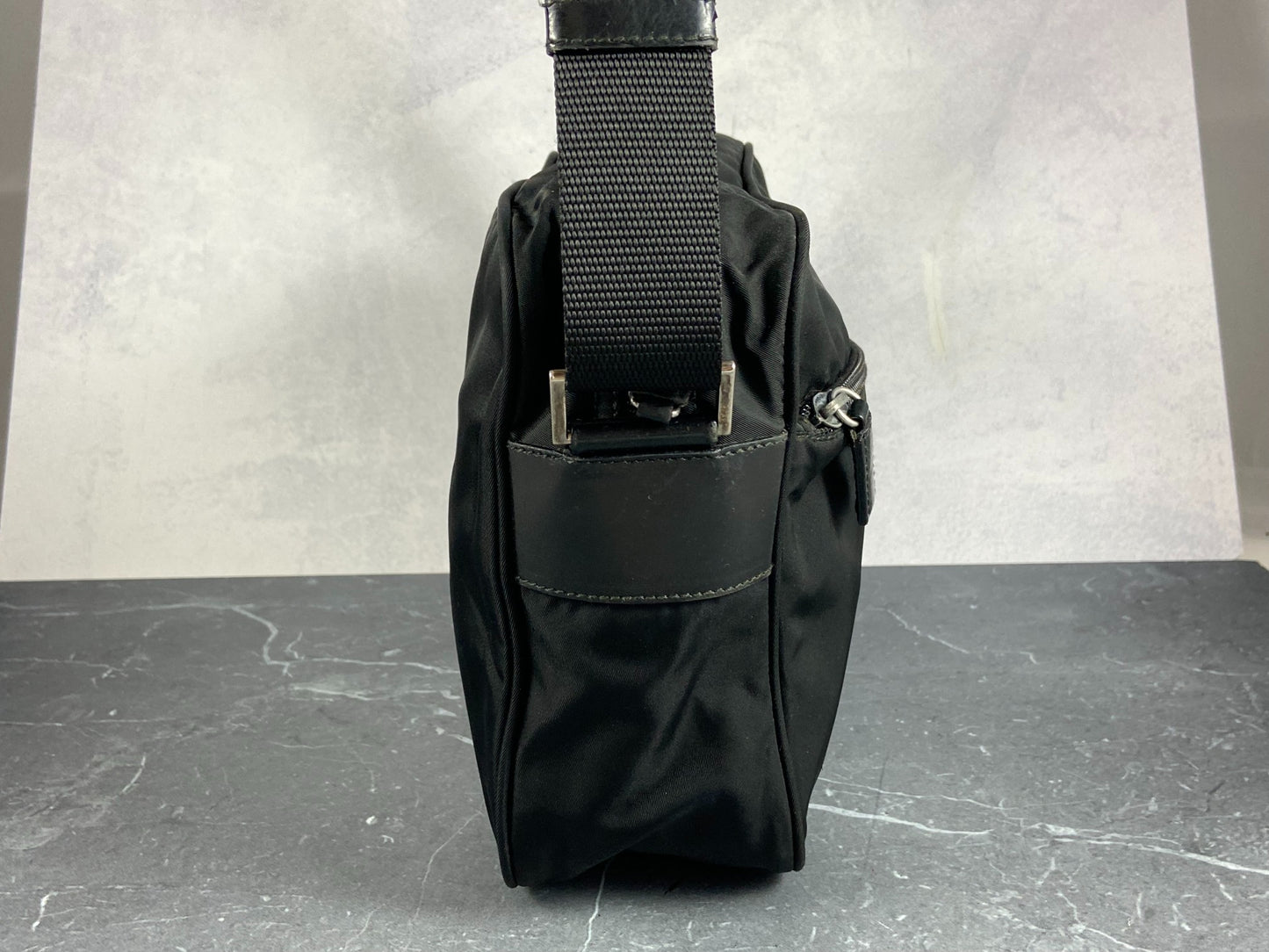 Prada Tessuto Nylon Shoulder / Messenger Bag Black