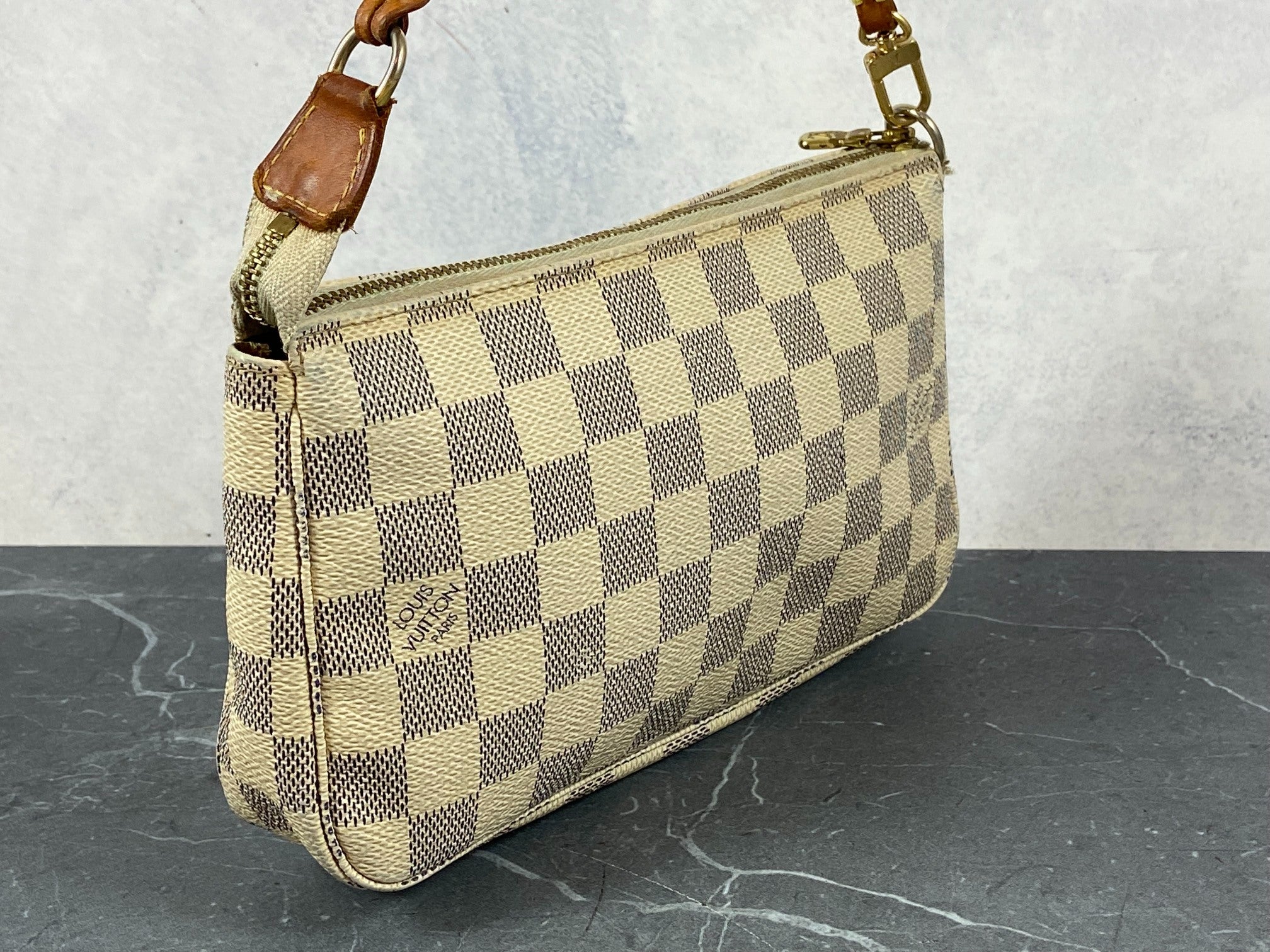 Louis Vuitton Pochette Accessoires Damier Azur Canvas