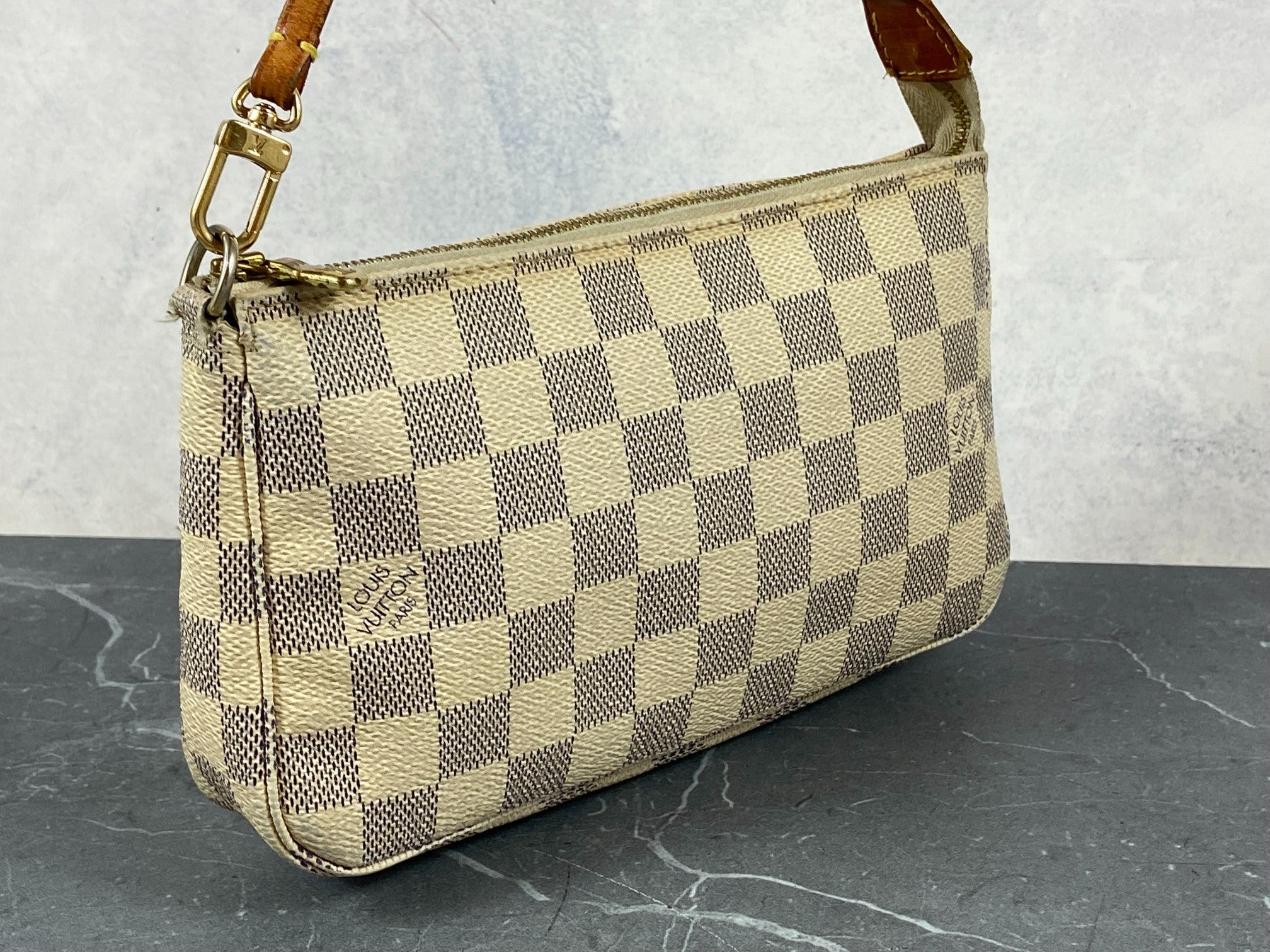 Louis Vuitton Pochette Accessoires Damier Azur Canvas