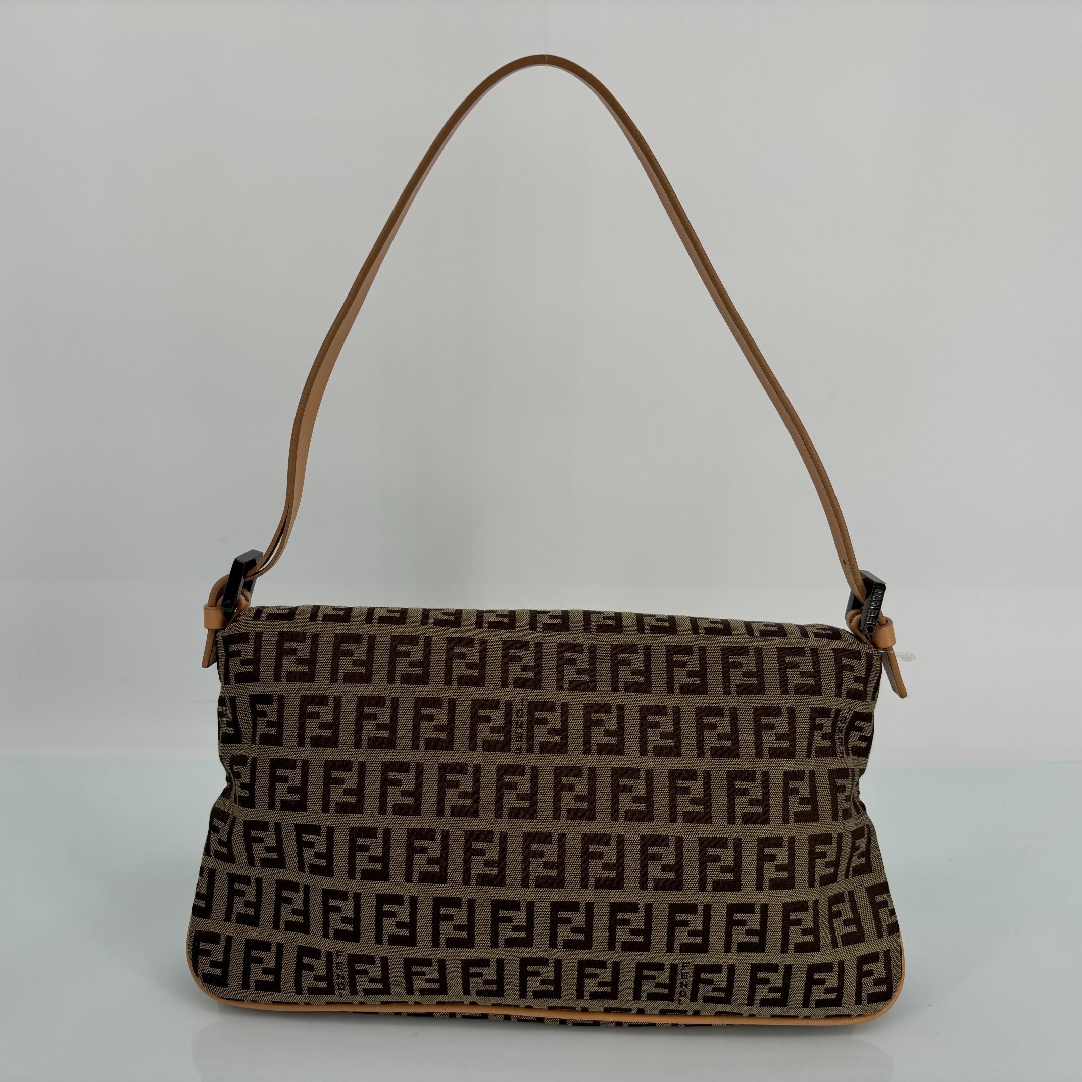 Fendi Mamma Baguette Bag Beige Zucchino Monogram