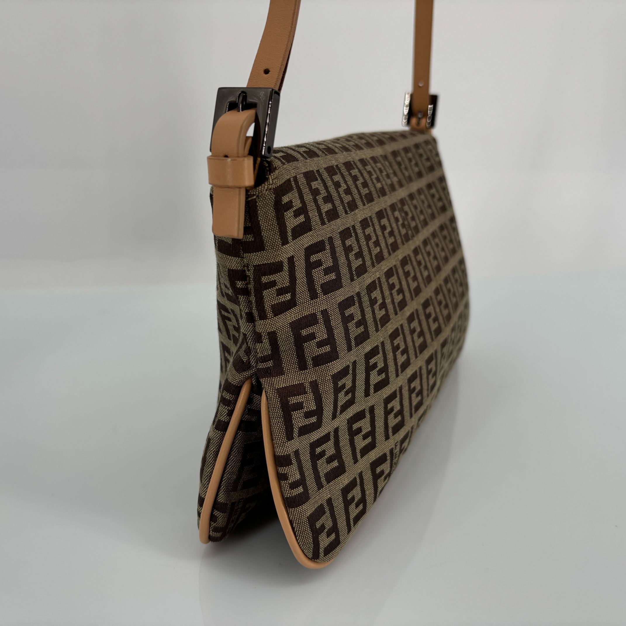 Fendi Mamma Baguette Bag Beige Zucchino Monogram