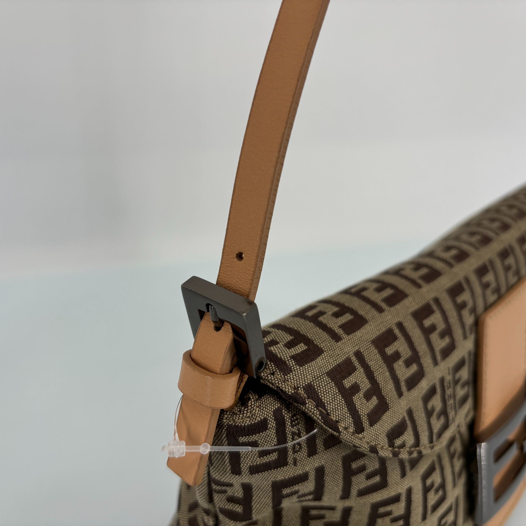 Fendi Mamma Baguette Bag Beige Zucchino Monogram