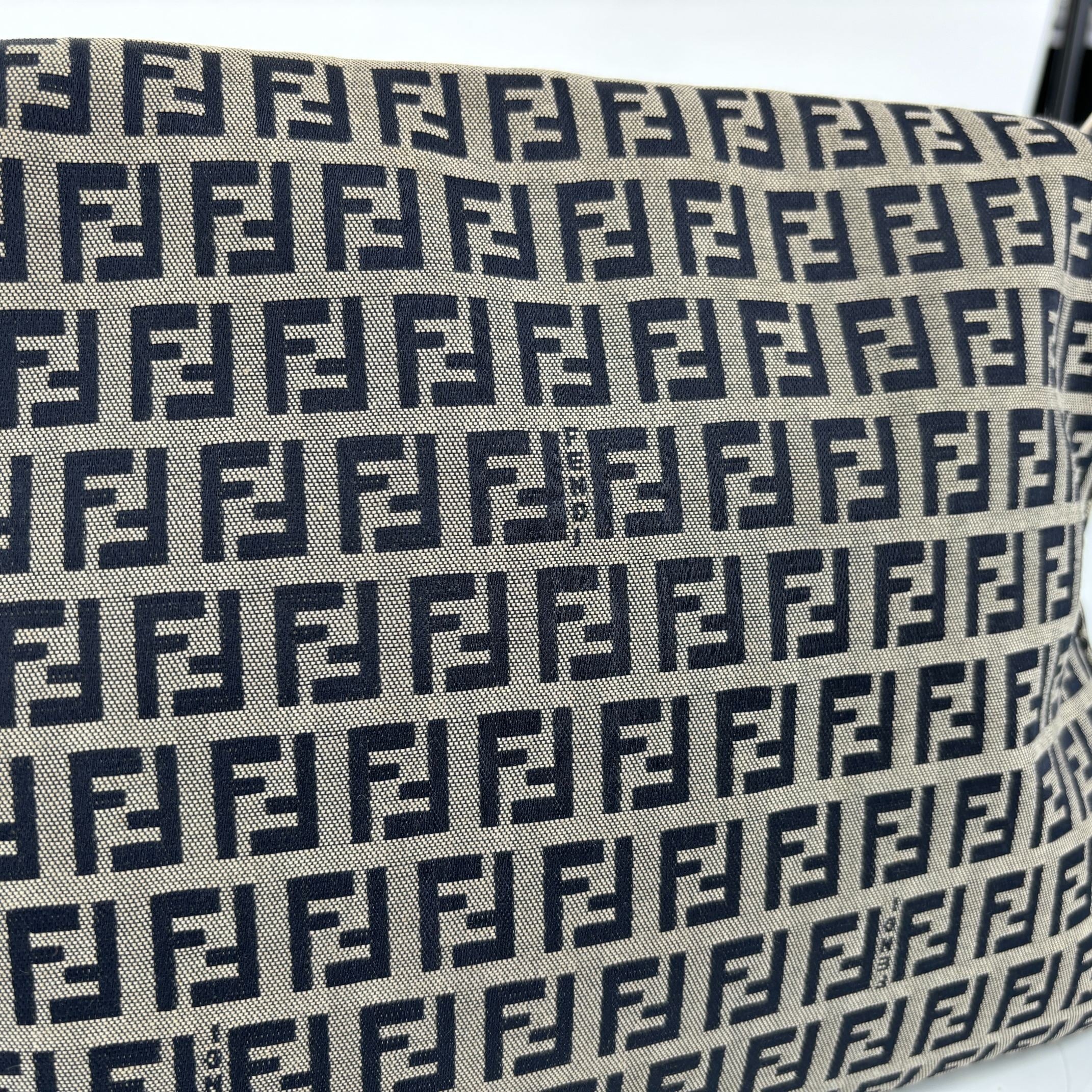 Fendi Mamma Baguette Bag Navy Zucchino Monogram