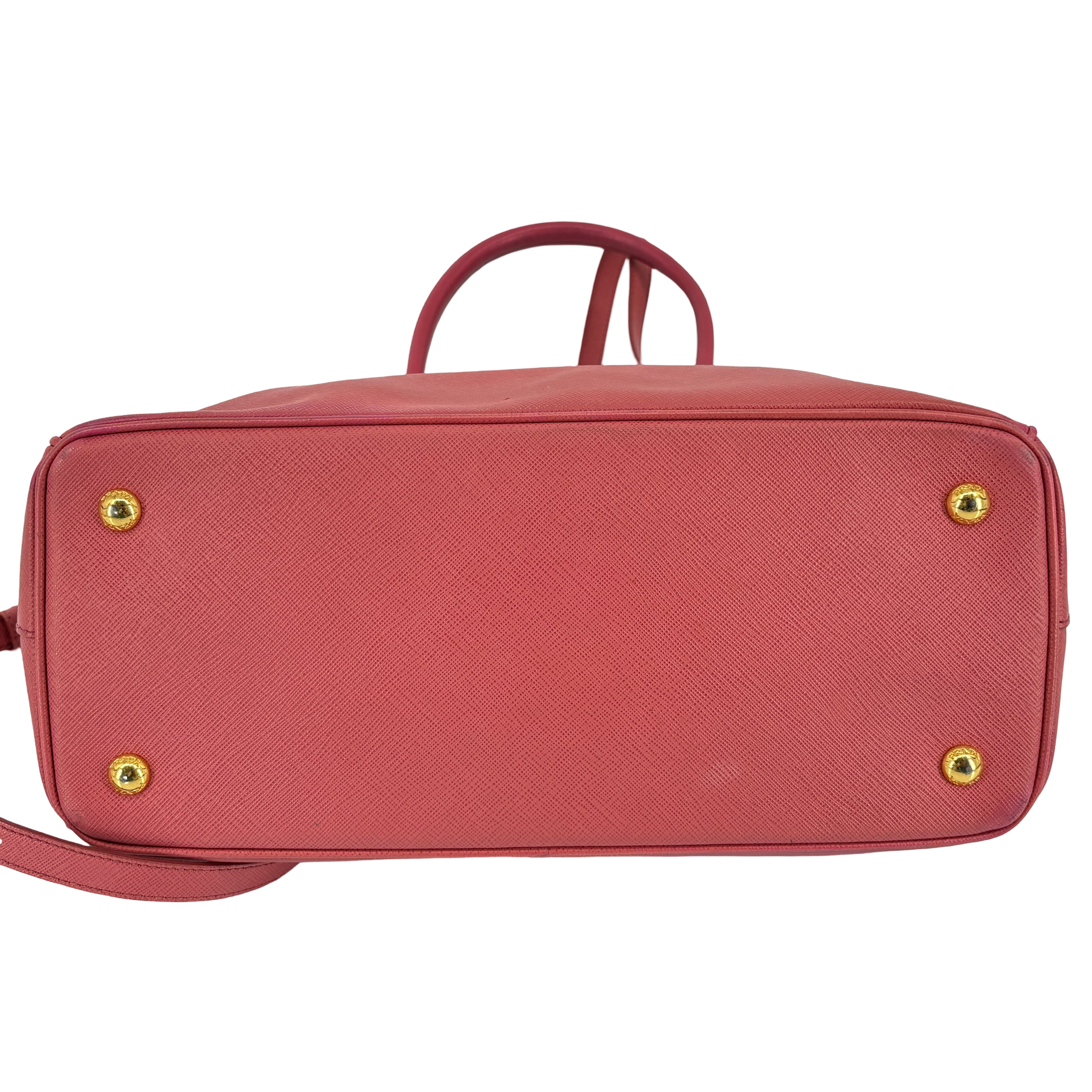 Prada Galleria Hand Bag Pink Saffiano Leather