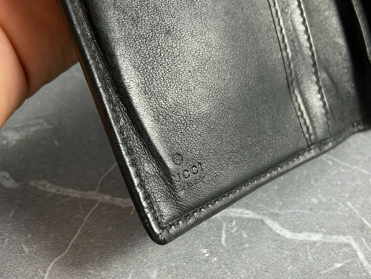 Gucci Long Wallet Black GG Monogram Leather
