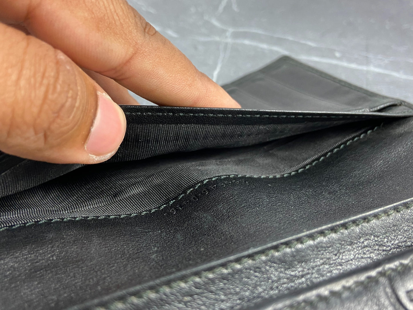 Gucci Long Wallet Black GG Monogram Leather
