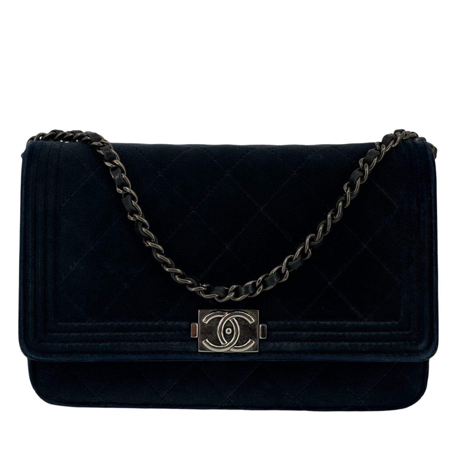 Chanel Boy Wallet on Chain Bag Navy