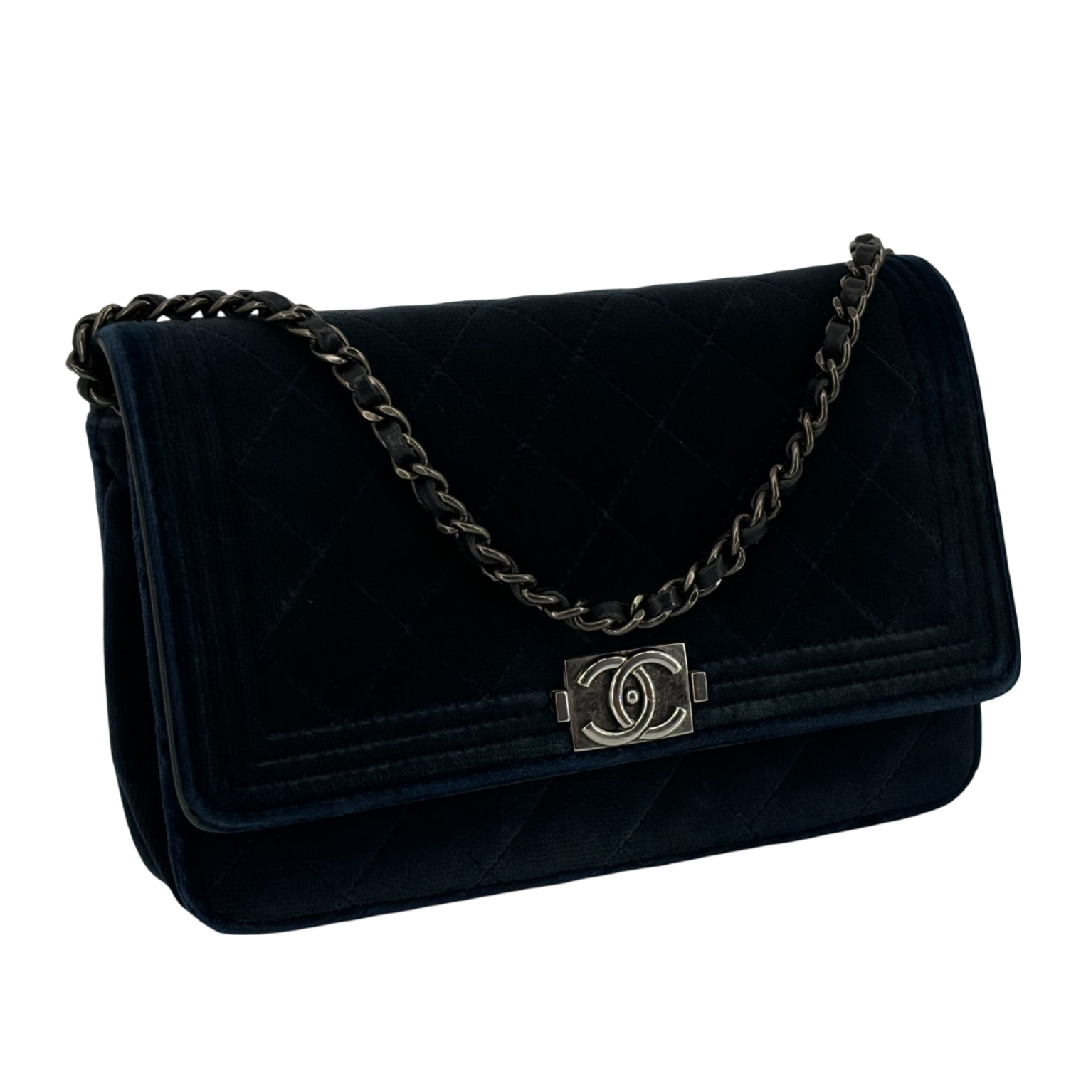 Chanel Boy Wallet on Chain Bag Navy