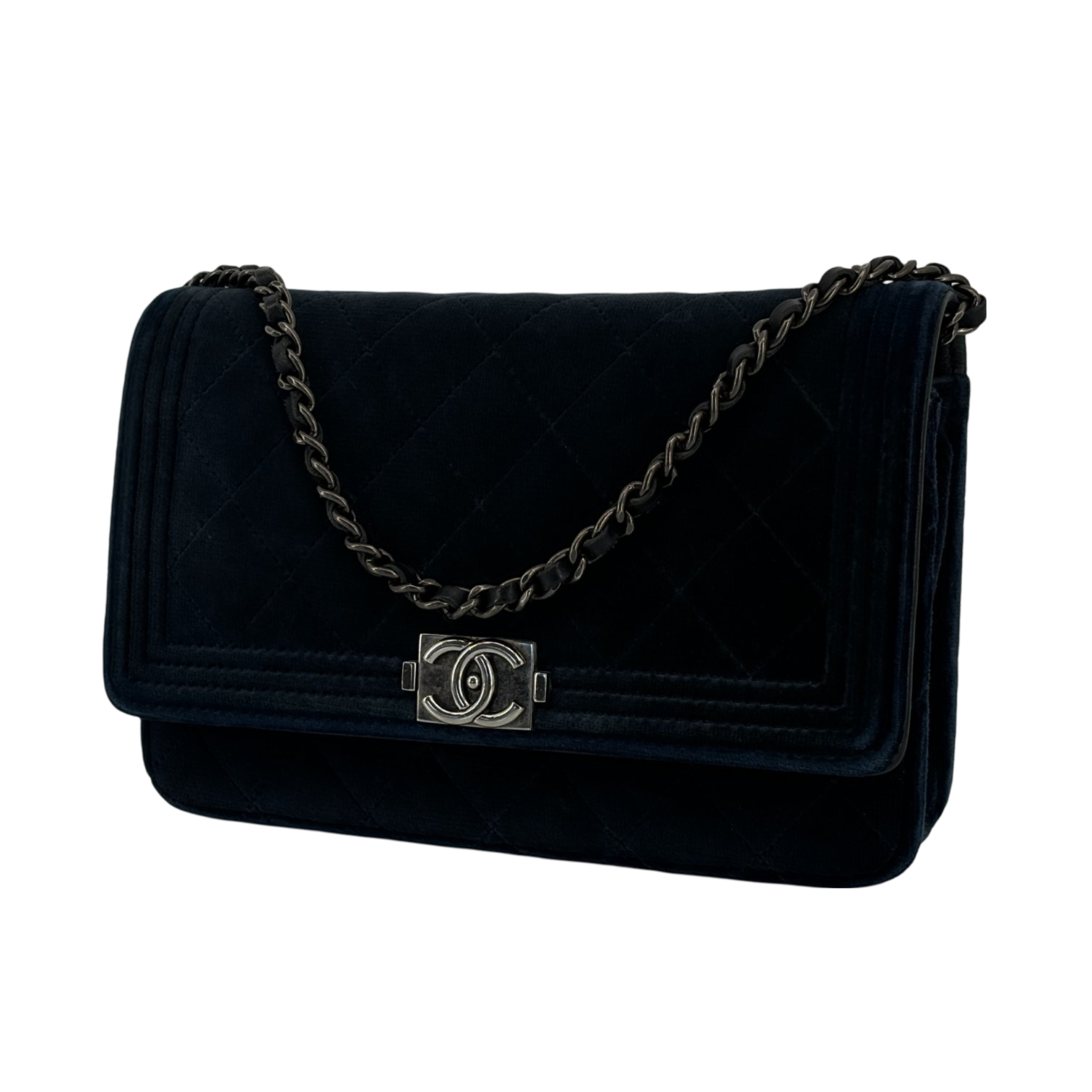 Chanel Boy Wallet on Chain Bag Navy