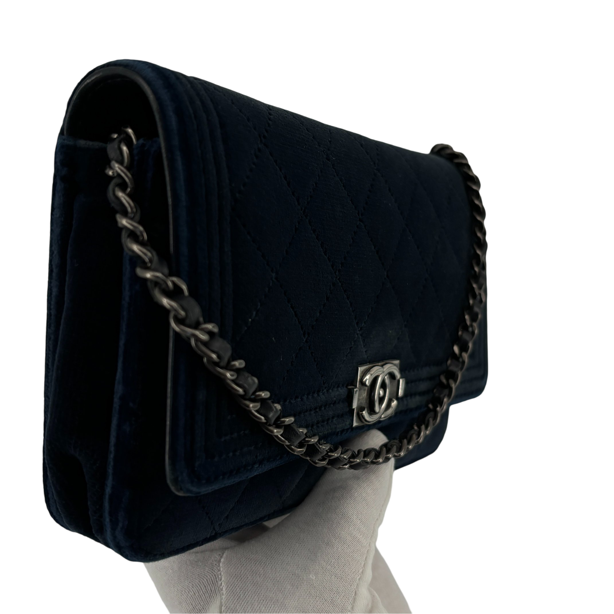 Chanel Boy Wallet on Chain Bag Navy