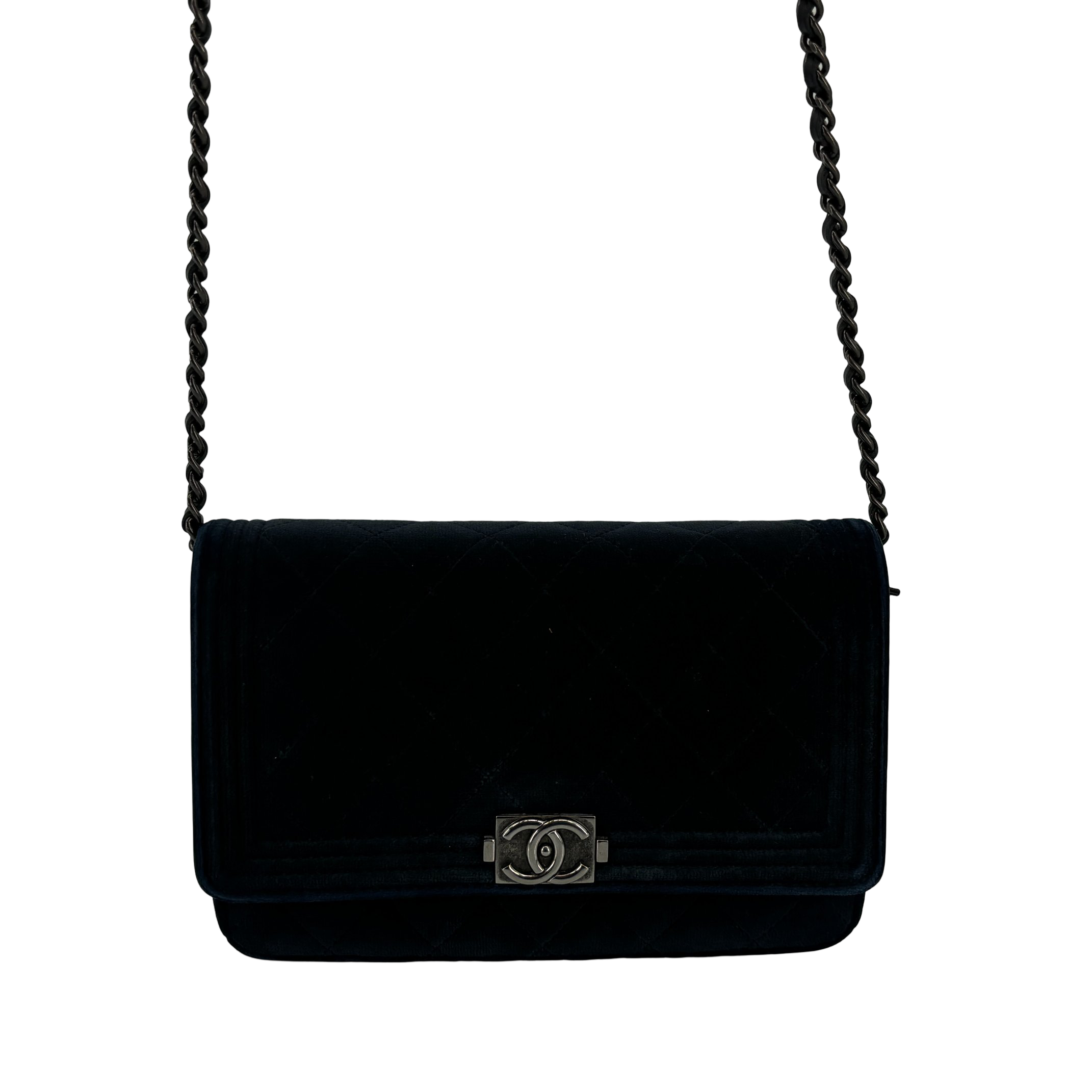 Chanel Boy Wallet on Chain Bag Navy