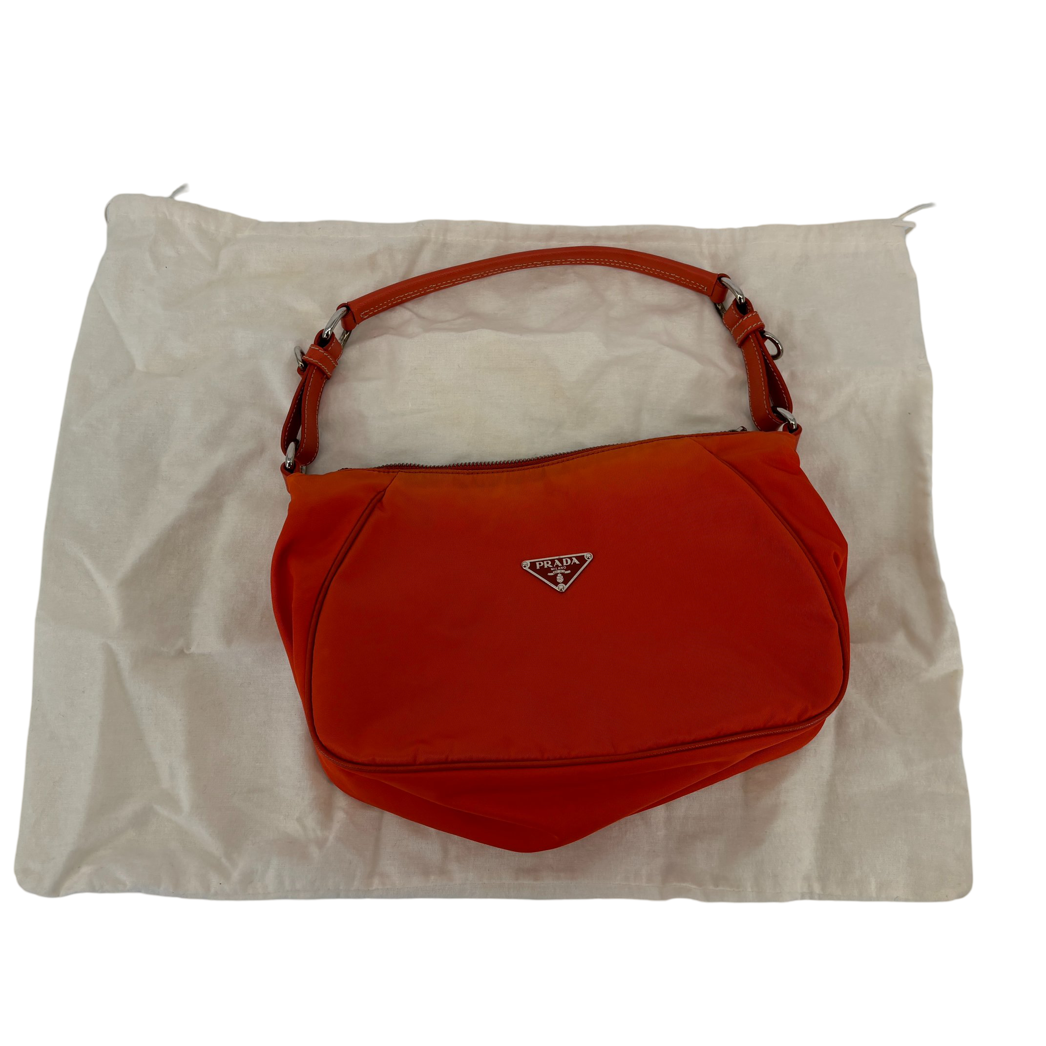 Prada Tessuto Hobo Bag / Pochette Orange