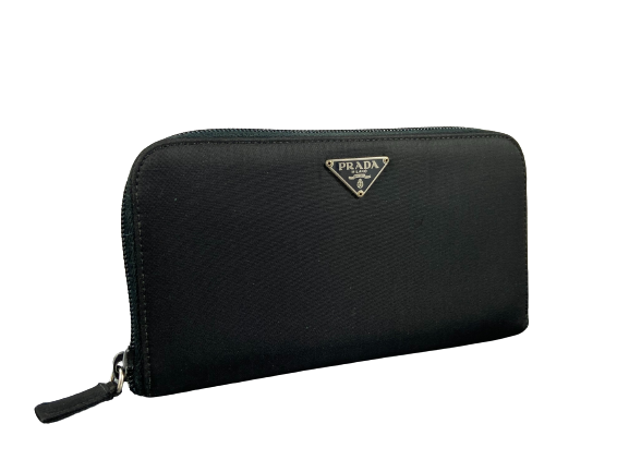 Prada Tessuto Nylon Zippy Wallet Black