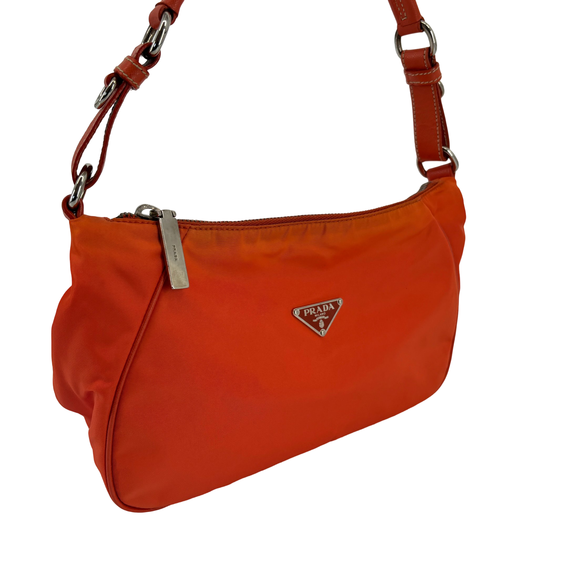 Prada Tessuto Hobo Bag / Pochette Orange