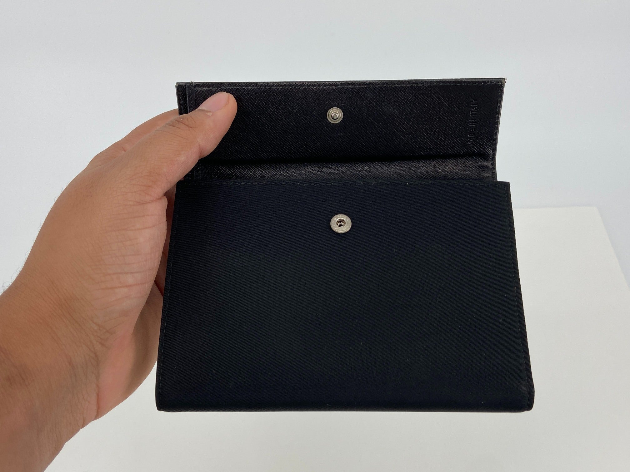 Prada Tessuto cheapest Wallet tri-fold with coin purse Nylon black