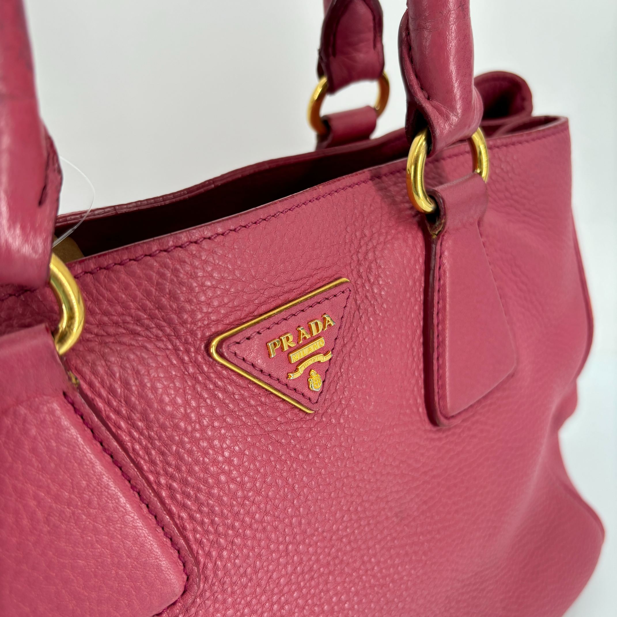 Prada Handbag Pink Vitello Daino Leather