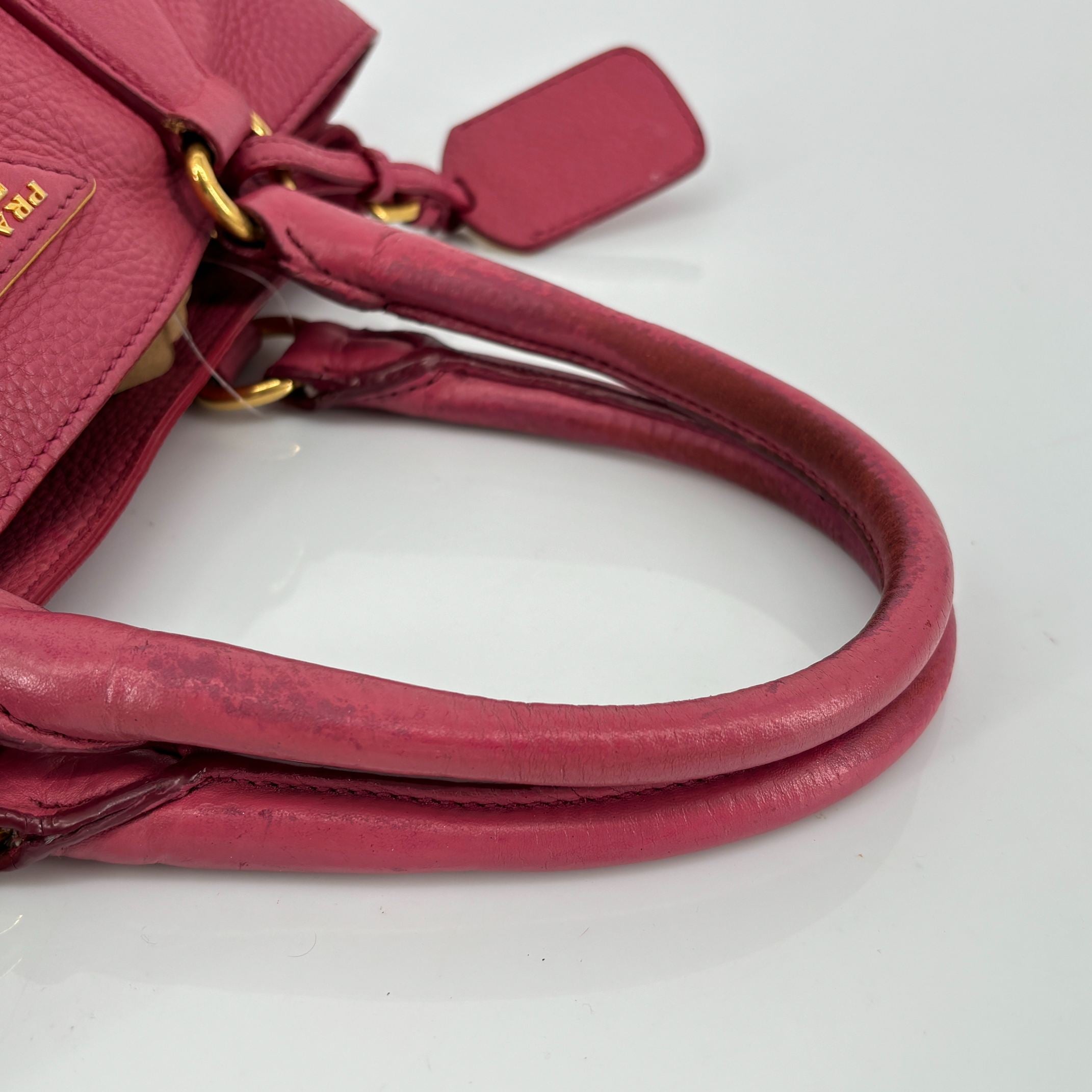 Prada Handbag Pink Vitello Daino Leather