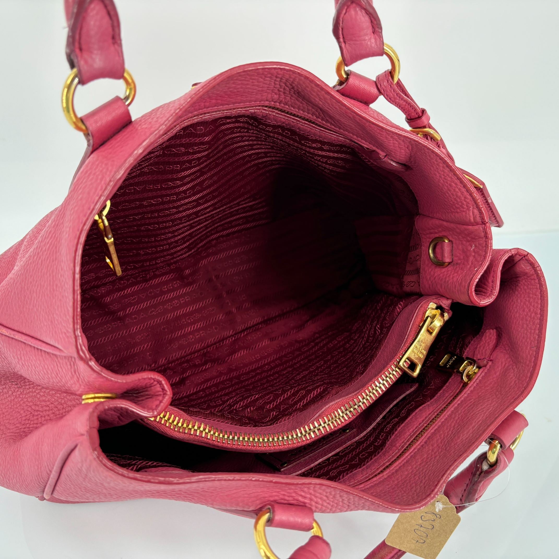 Prada Handbag Pink Vitello Daino Leather