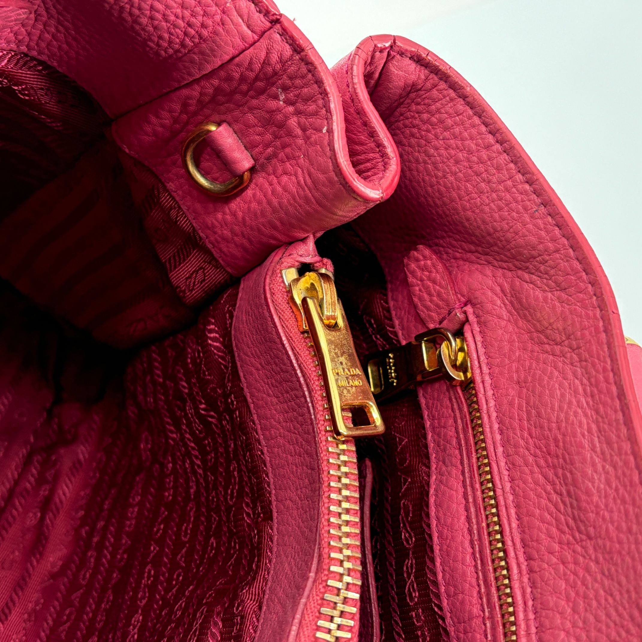 Prada Handbag Pink Vitello Daino Leather