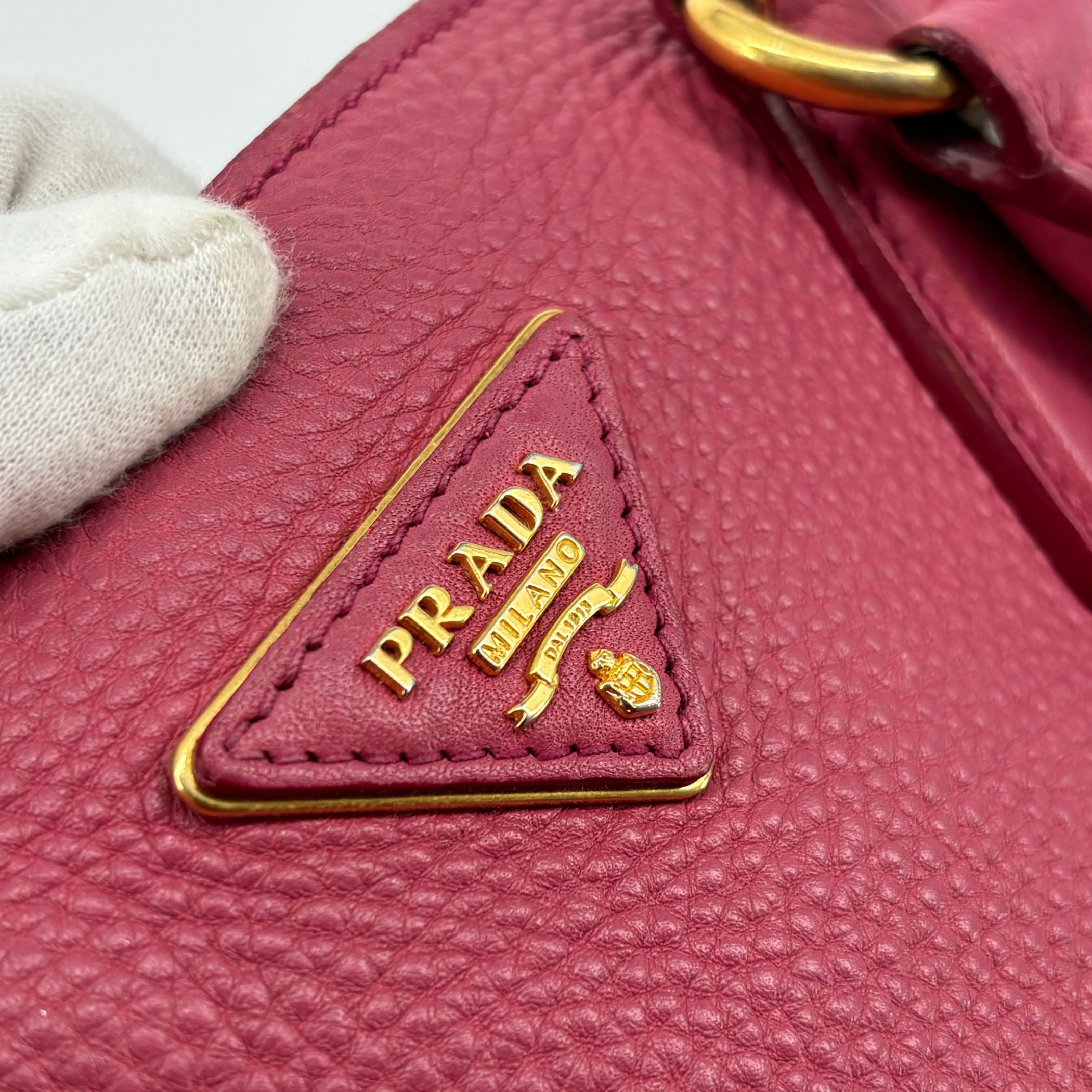 Prada Handbag Pink Vitello Daino Leather