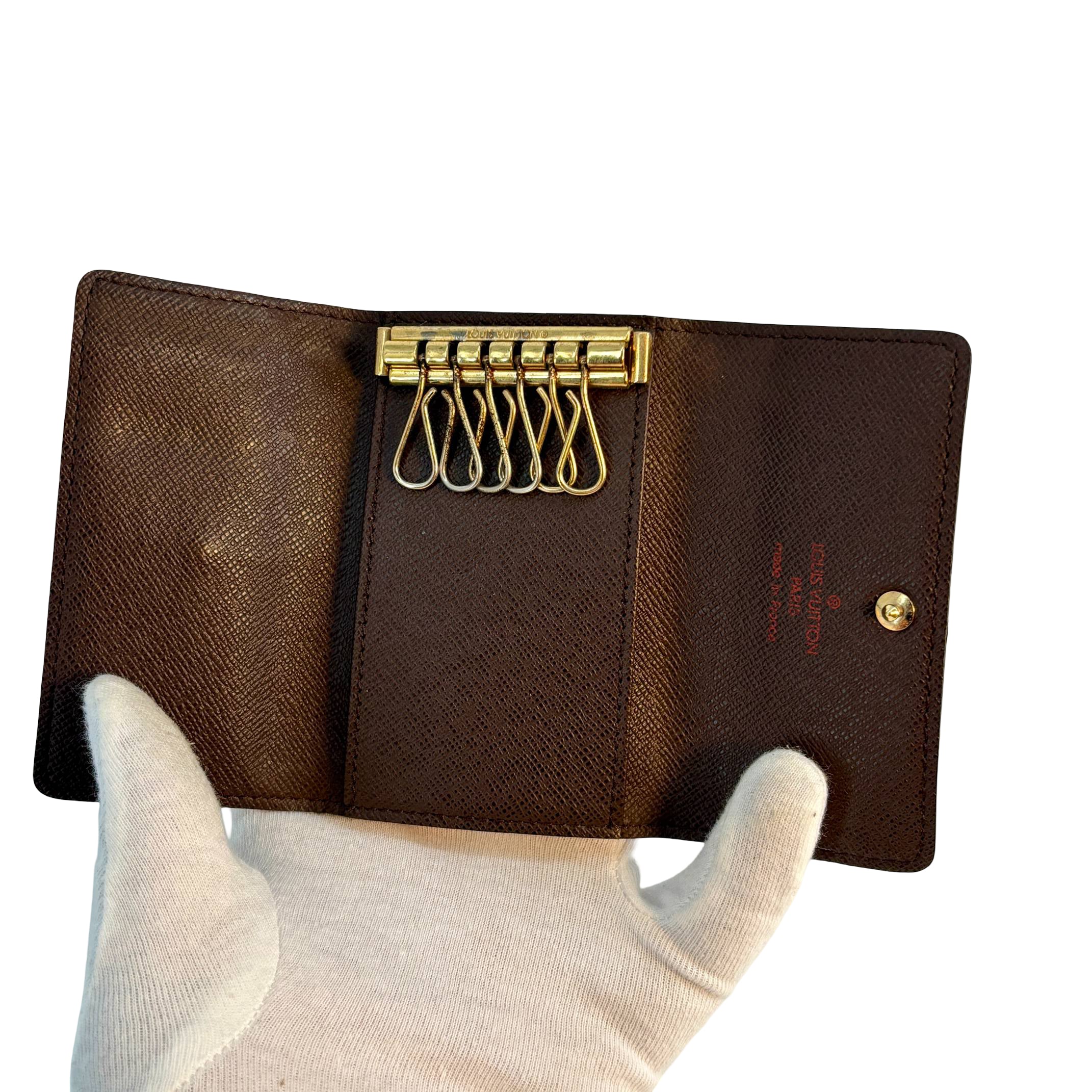 Louis Vuitton 6 Key Holder Damier Ebene Canvas