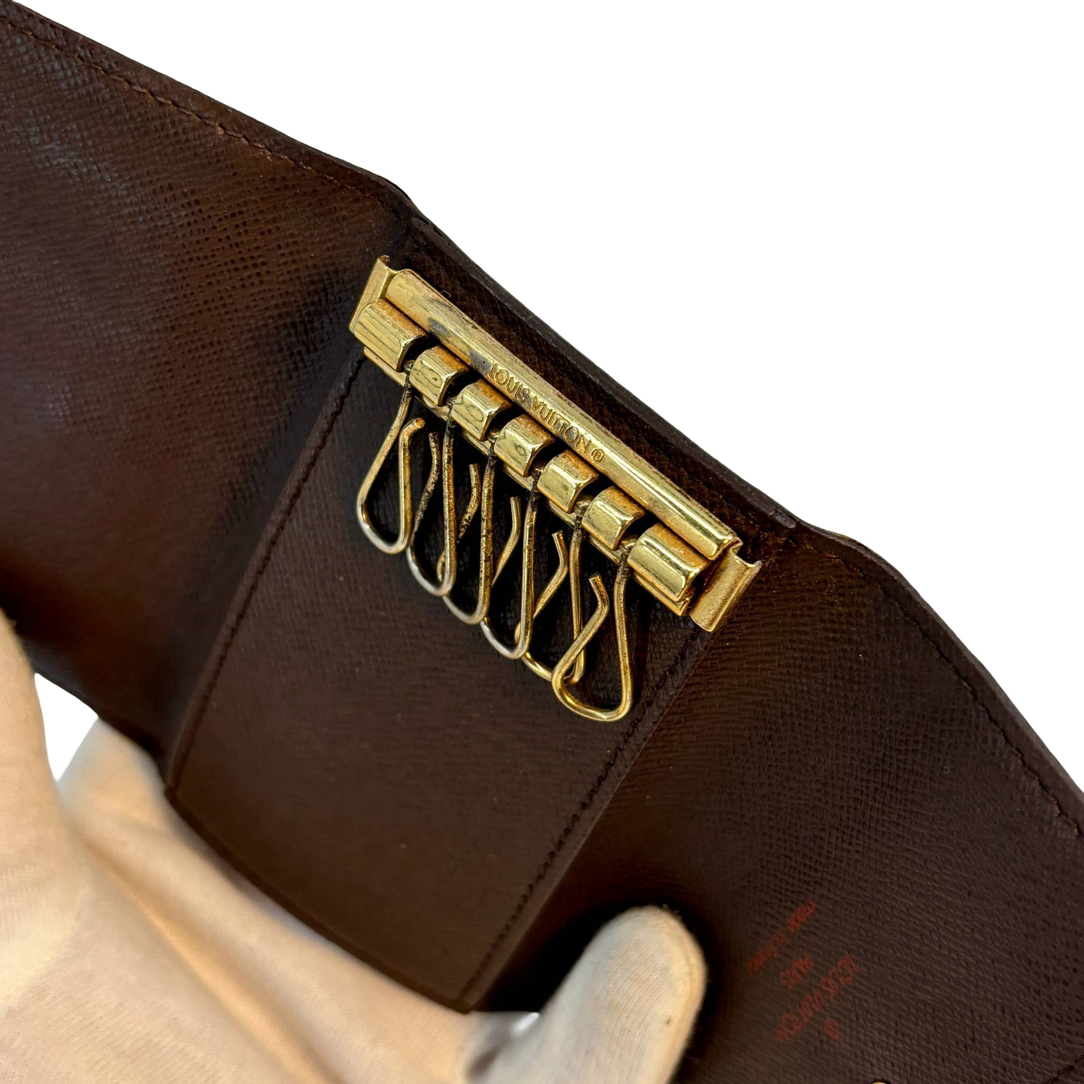Louis Vuitton 6 Key Holder Damier Ebene Canvas
