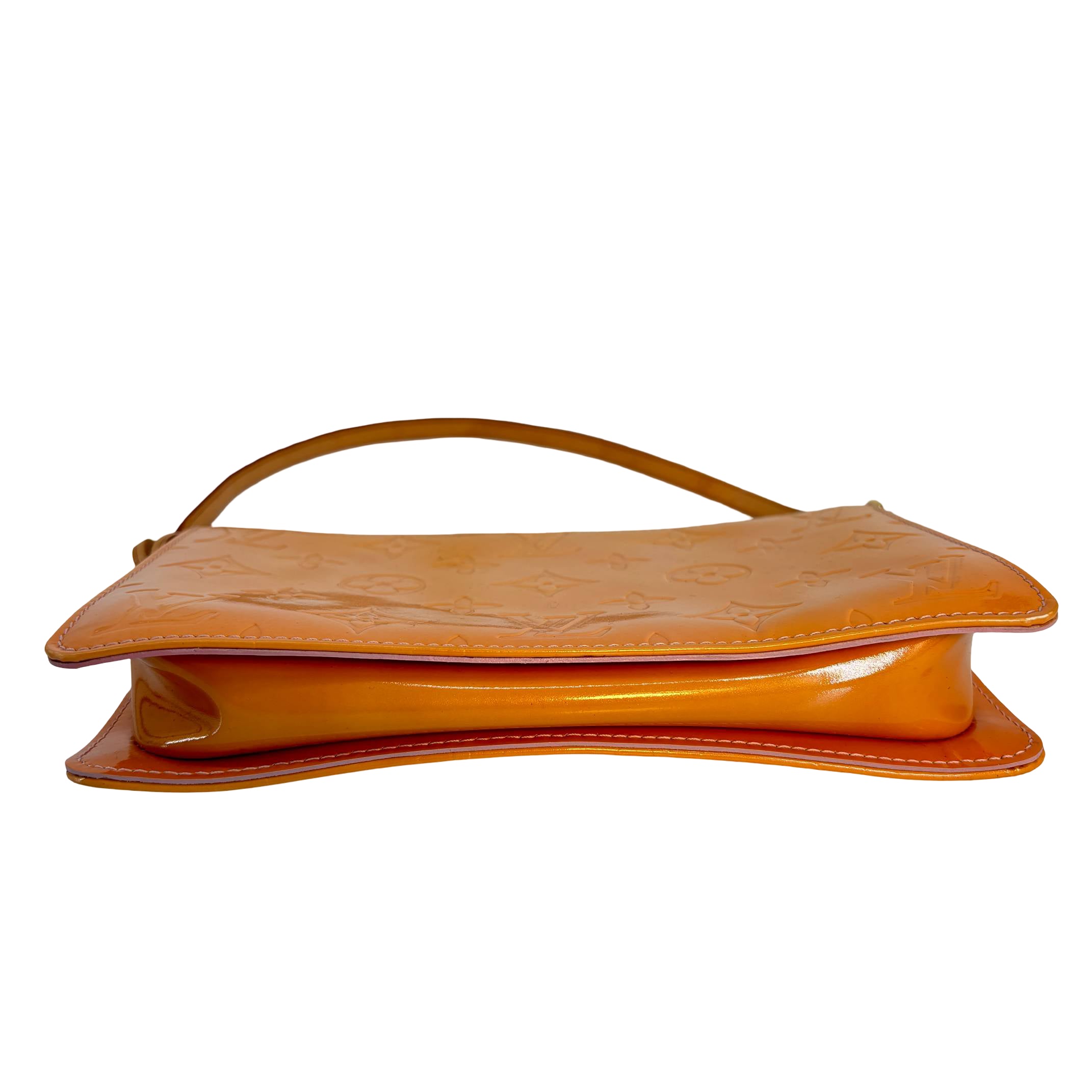 Louis Vuitton Pochette Lexington Orange Vernis Monogram Leather
