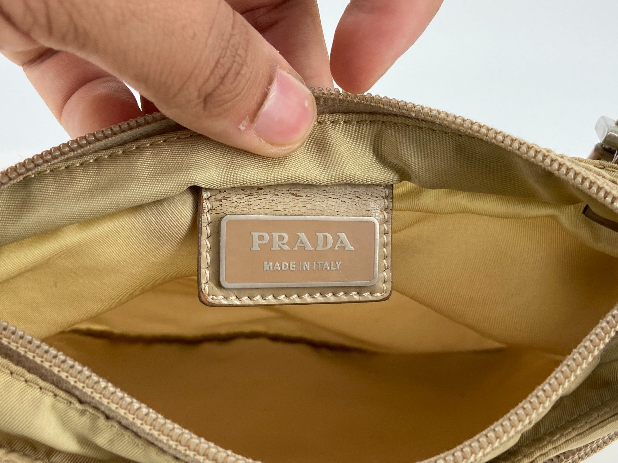 Prada Nylon Shoulder / Messenger Bag Brown