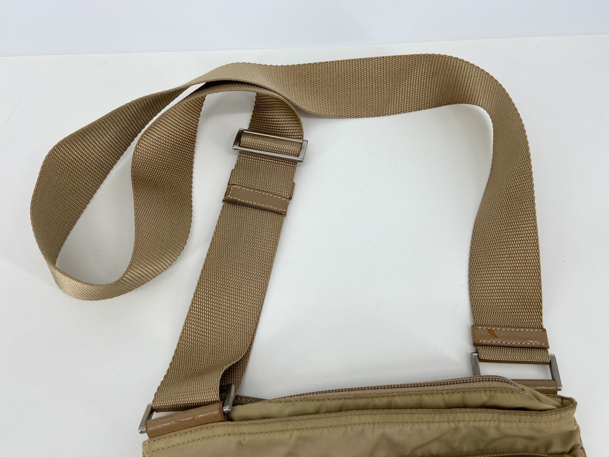 Prada Nylon Shoulder / Messenger Bag Brown