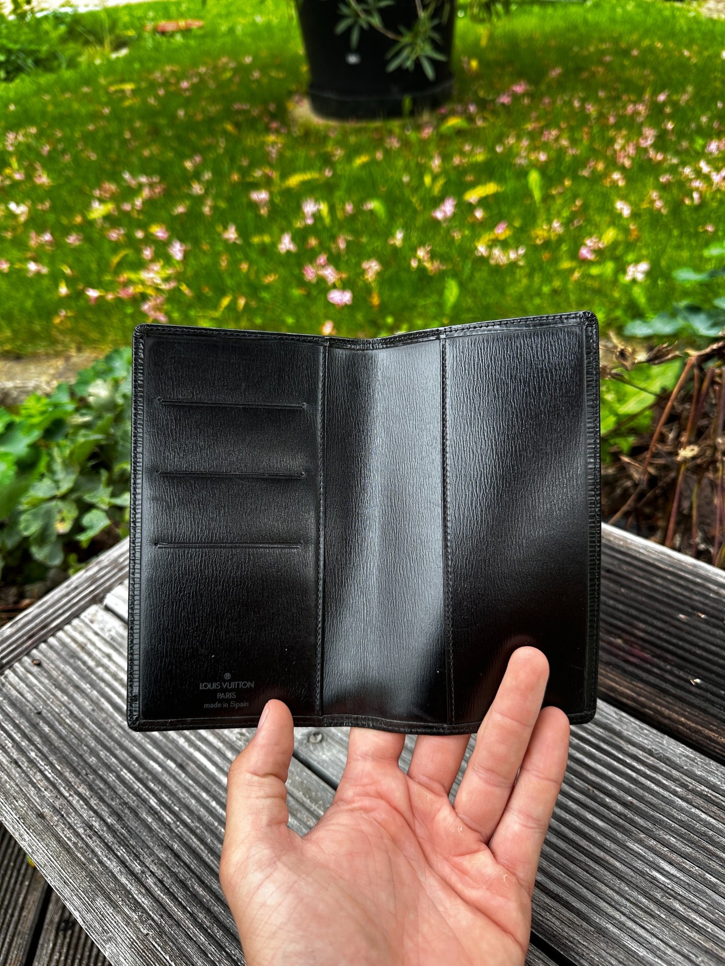 Louis Vuitton Long Organizer Wallet Black Epi Leather
