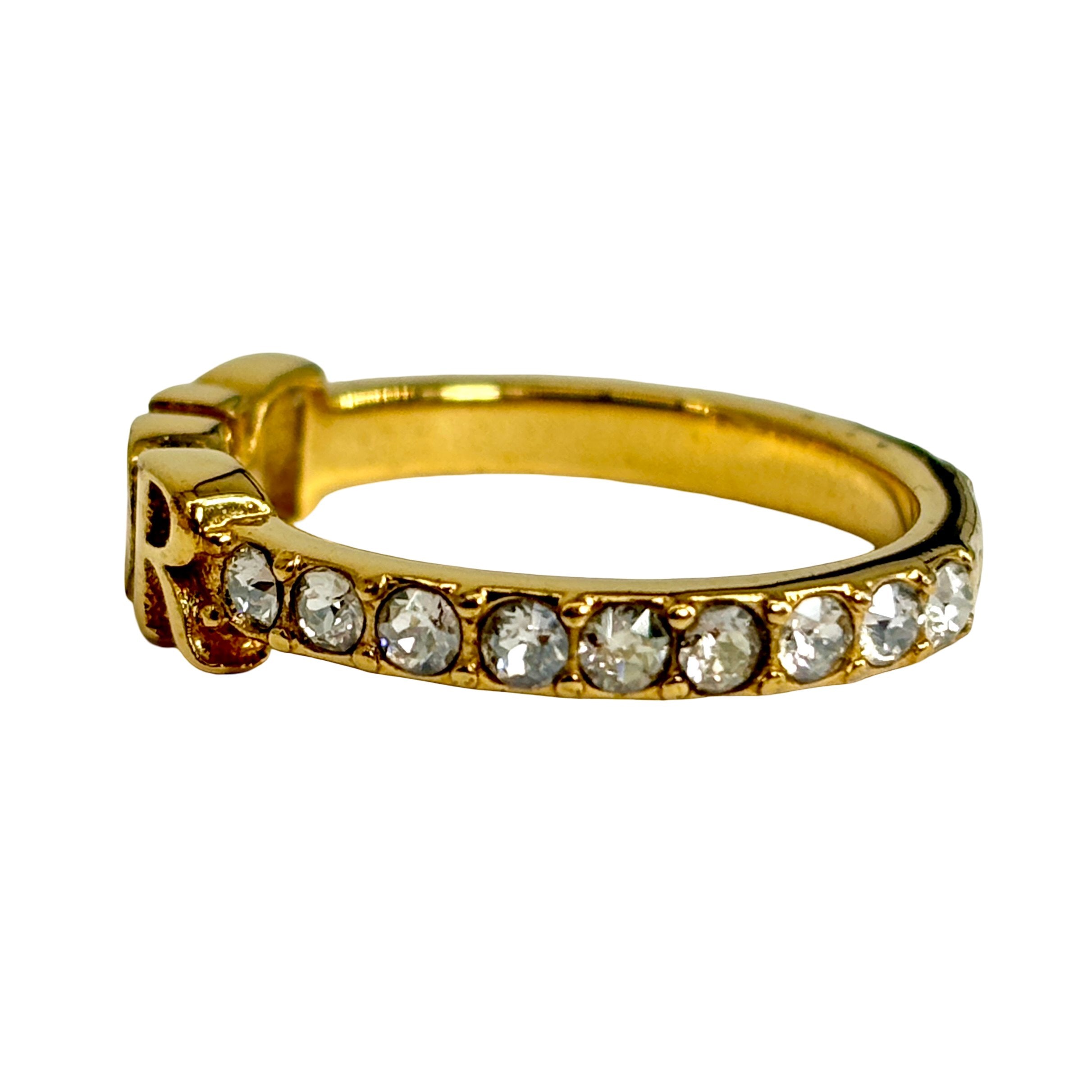 Christian Dior DiorRevolution Ring Size M Gold-Tone Metal