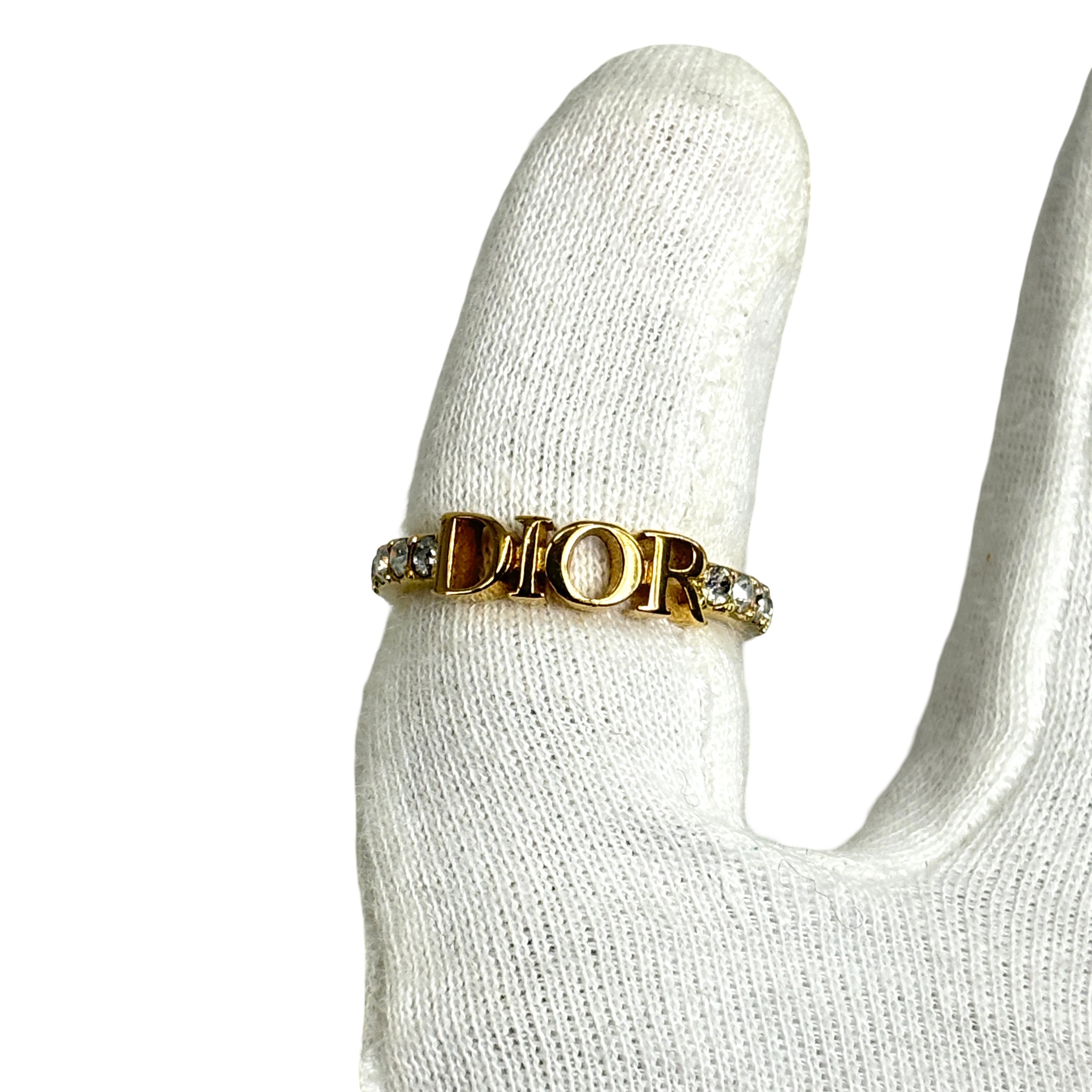 Christian Dior DiorRevolution Ring Size M Gold-Tone Metal