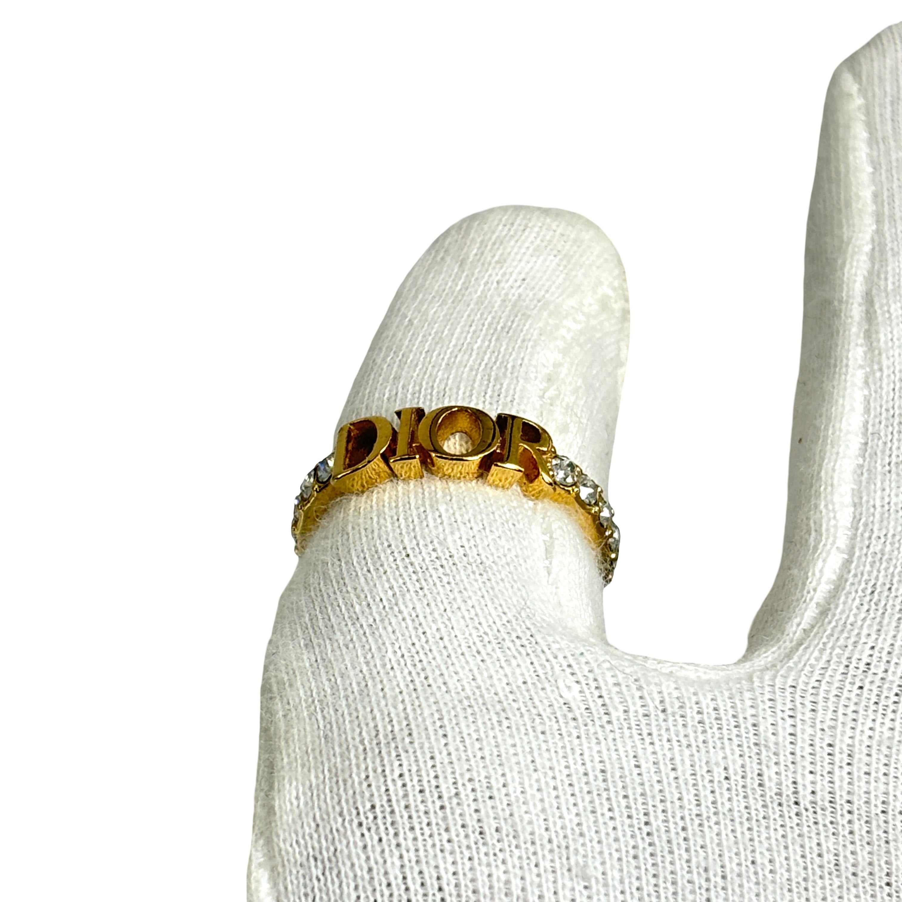Christian Dior DiorRevolution Ring Size M Gold-Tone Metal