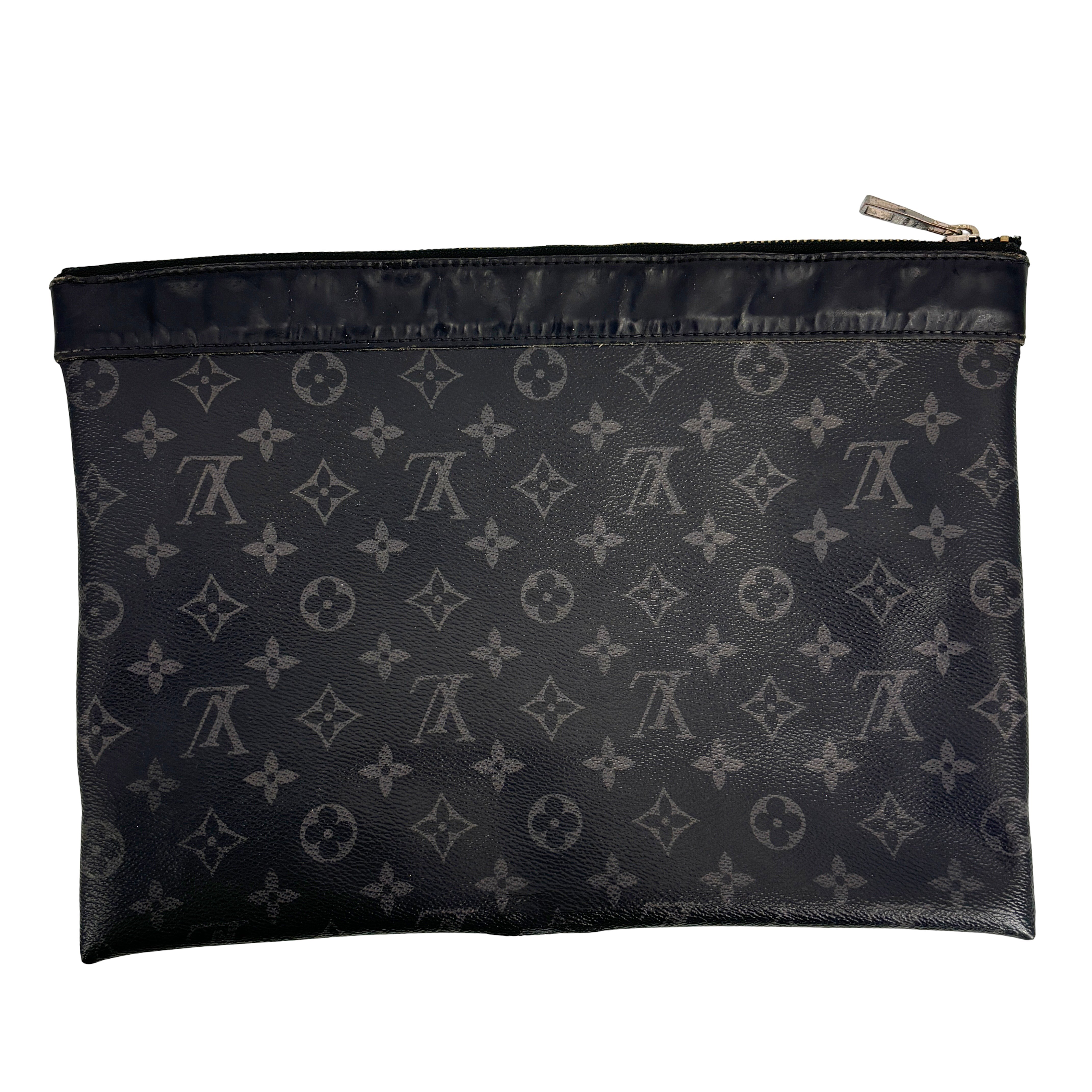 Louis Vuitton Pochette Voyage MM Black Monogram Eclipse Canvas