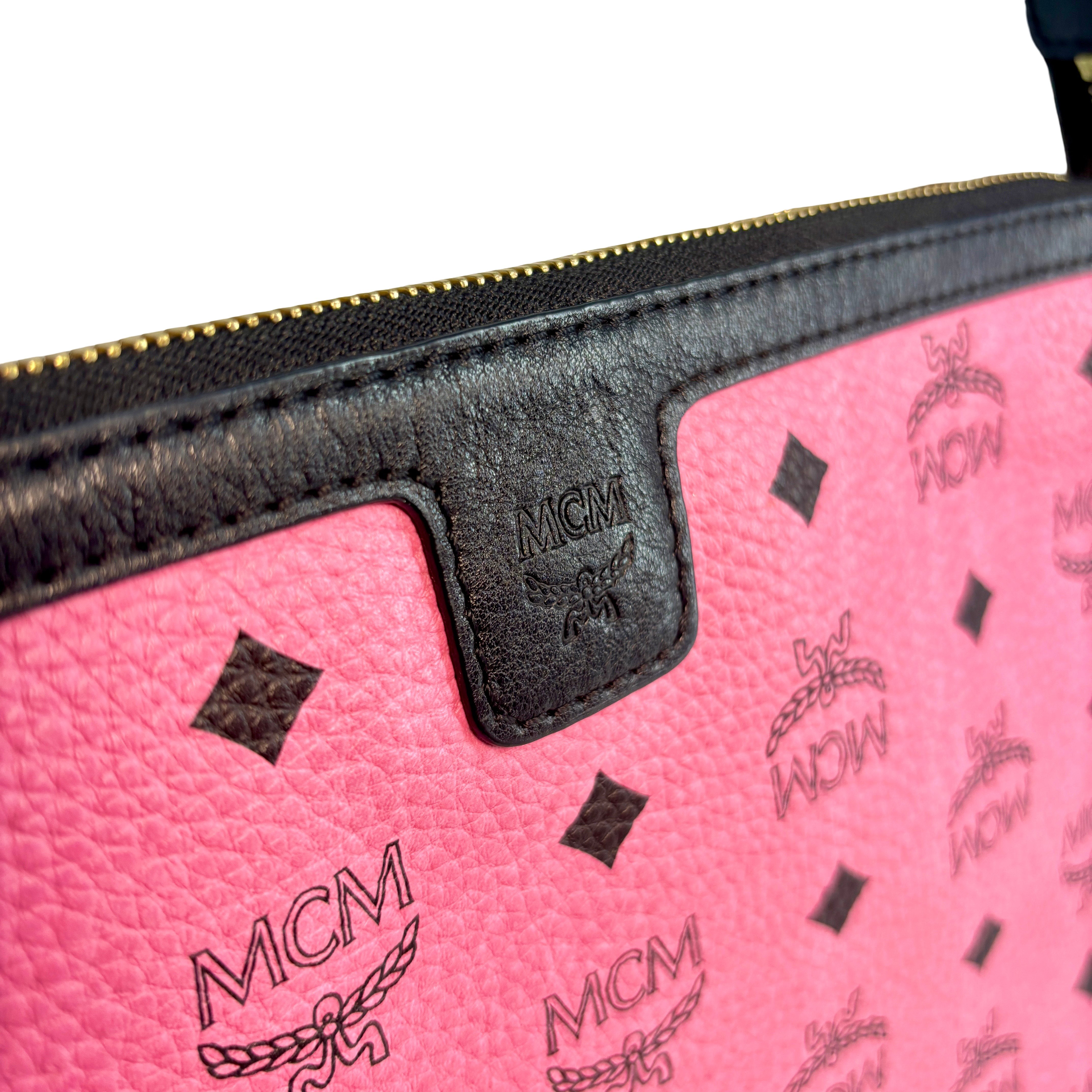 MCM Liz Accessory Pouch / Clutch Pink Visetos Monogram